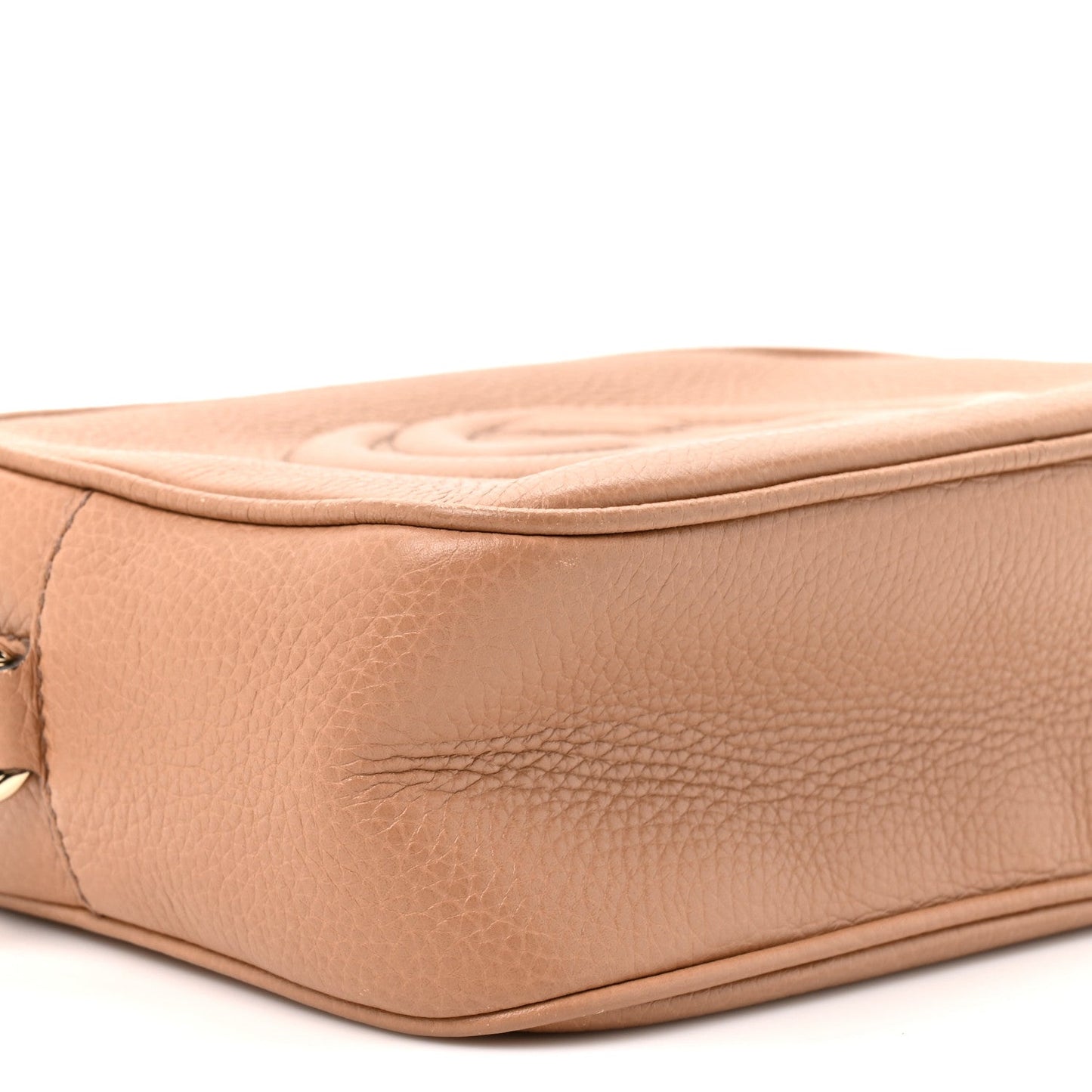 Pebbled Calfskin Small Soho Disco Bag Camelia