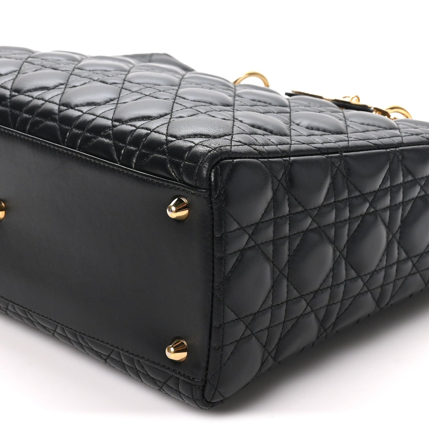 Lambskin Cannage Large Lady Dior Black