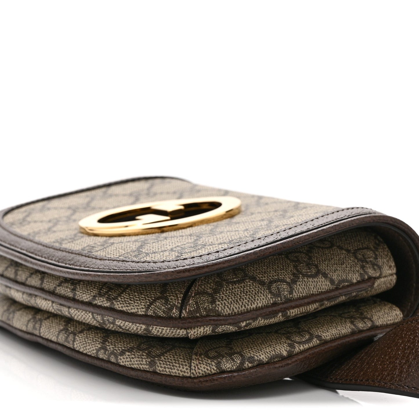 GG Supreme Monogram Textured Dollar Calfskin Blondie Belt Bag 85 34 Beige Ebony New Acero