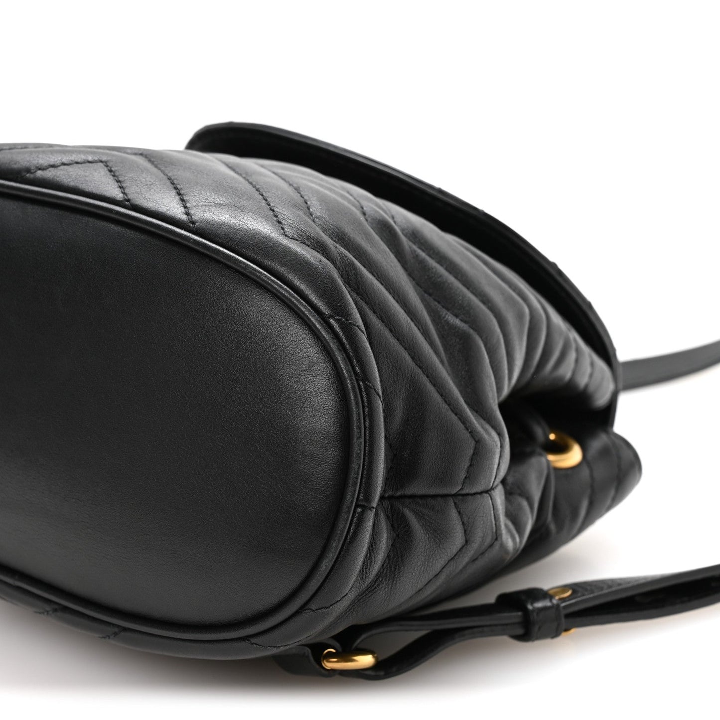 Calfskin Matelasse GG Marmont Flap Backpack Black