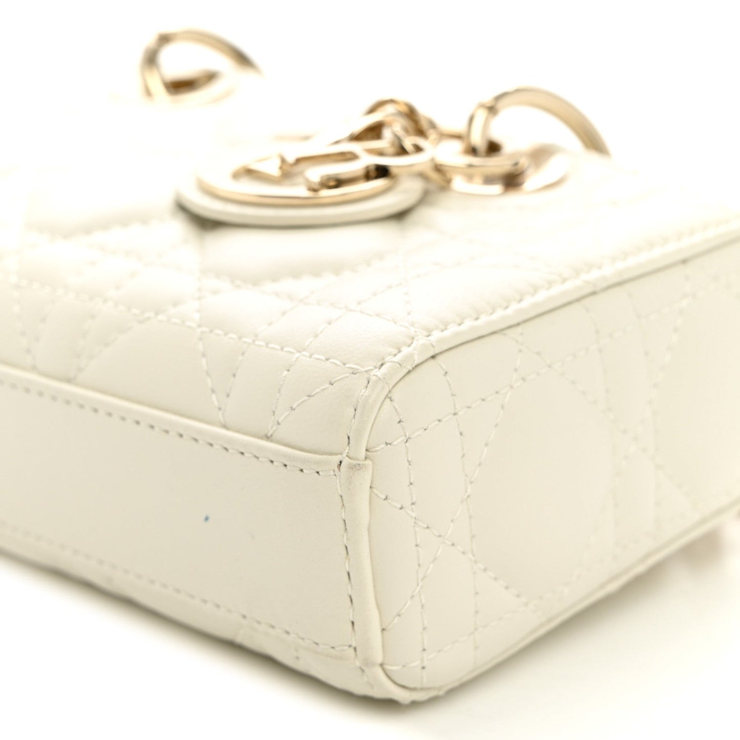 Lambskin Cannage Micro Lady D-Joy Latte