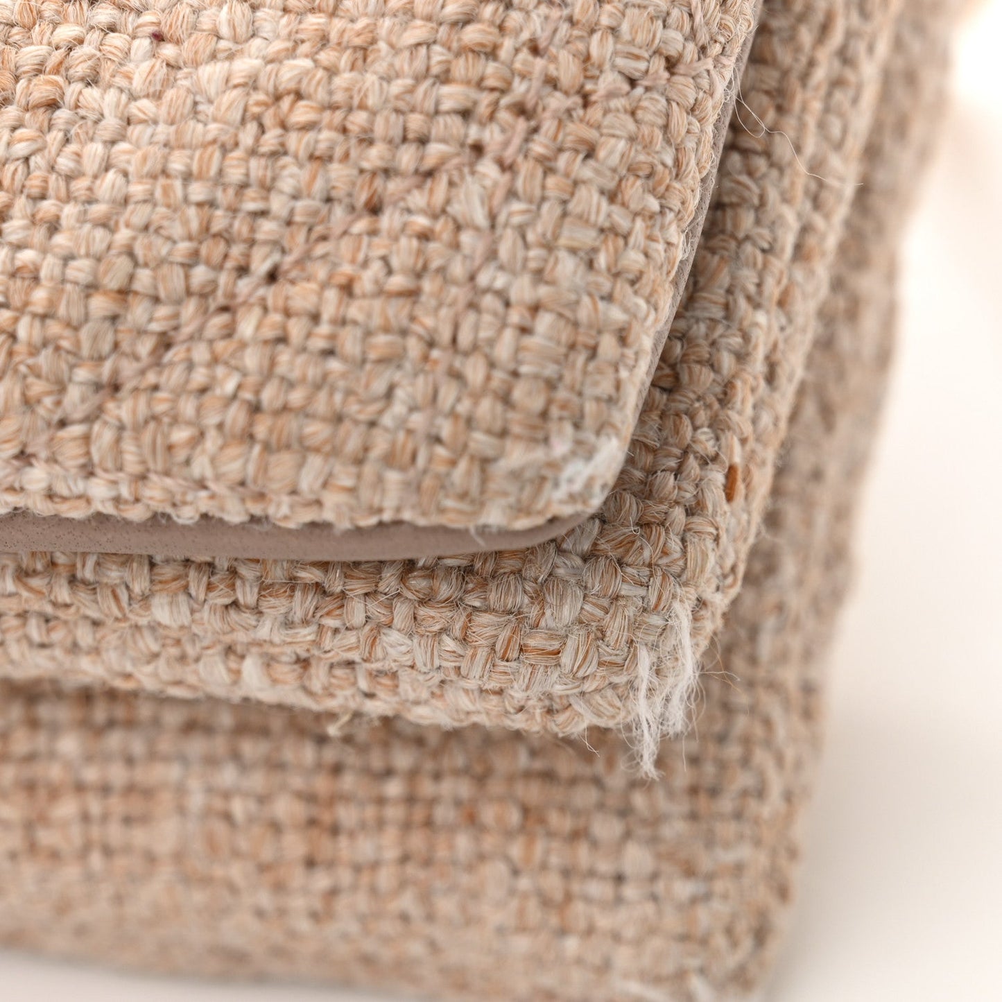 Linen Macrocannage Mini Caro Bag Rose