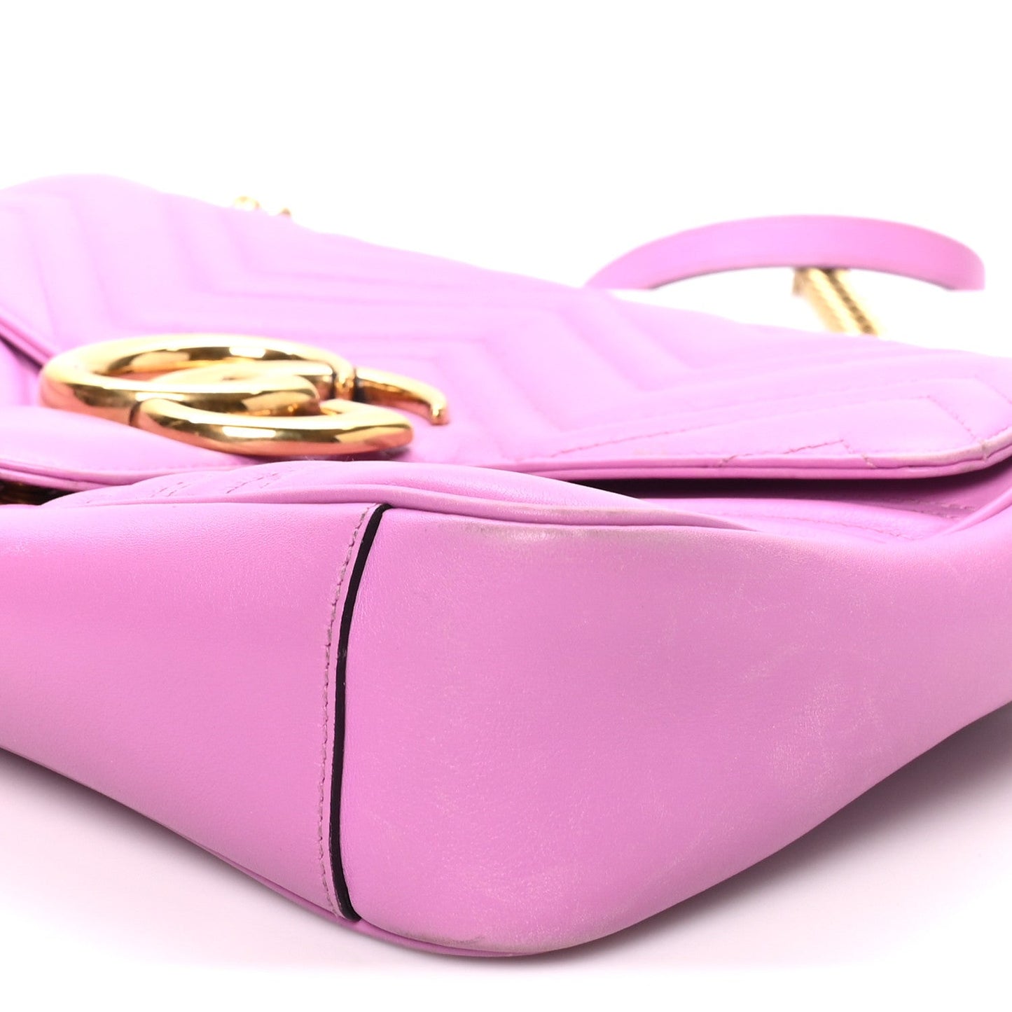Calfskin Matelasse Medium GG Marmont Shoulder Bag Candy Mousse