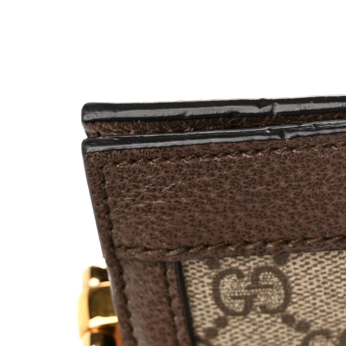 GG Supreme Monogram Web Medium Ophidia Chain Shoulder Bag Brown