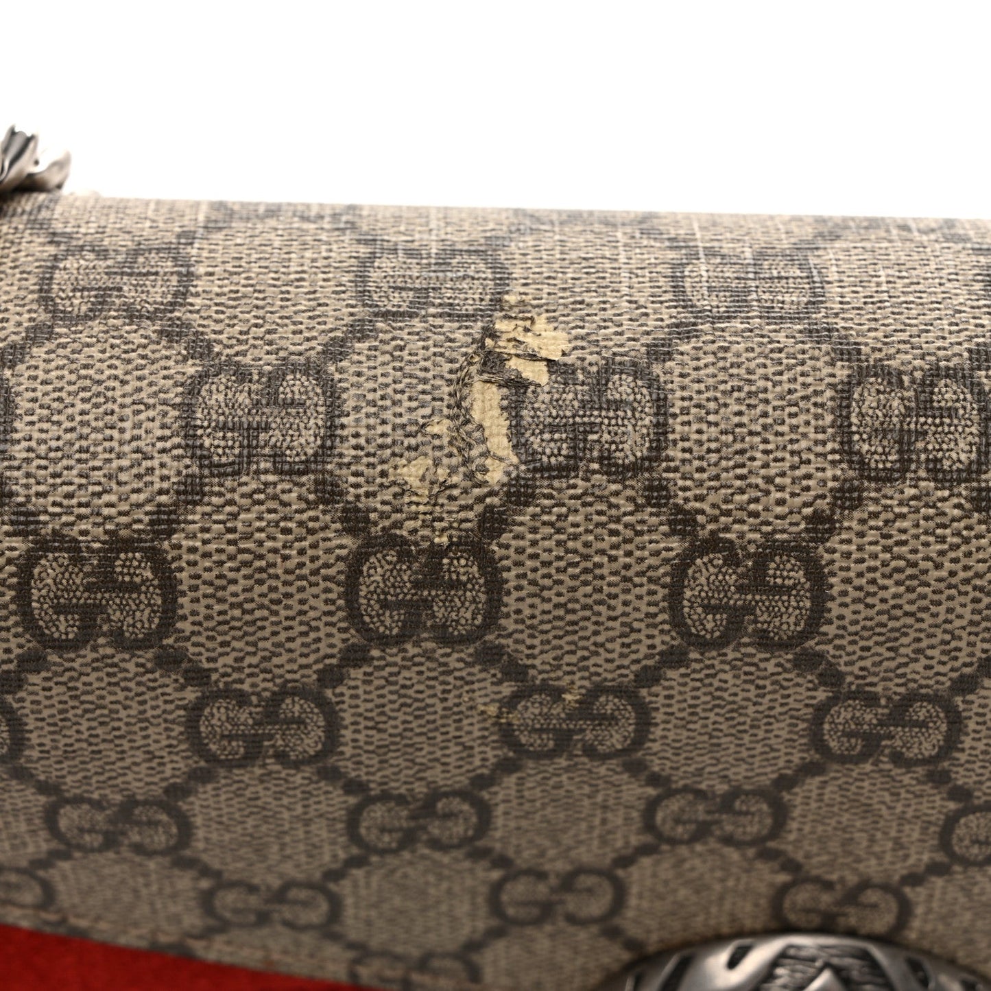 GG Supreme Monogram Small Dionysus Shoulder Bag Red