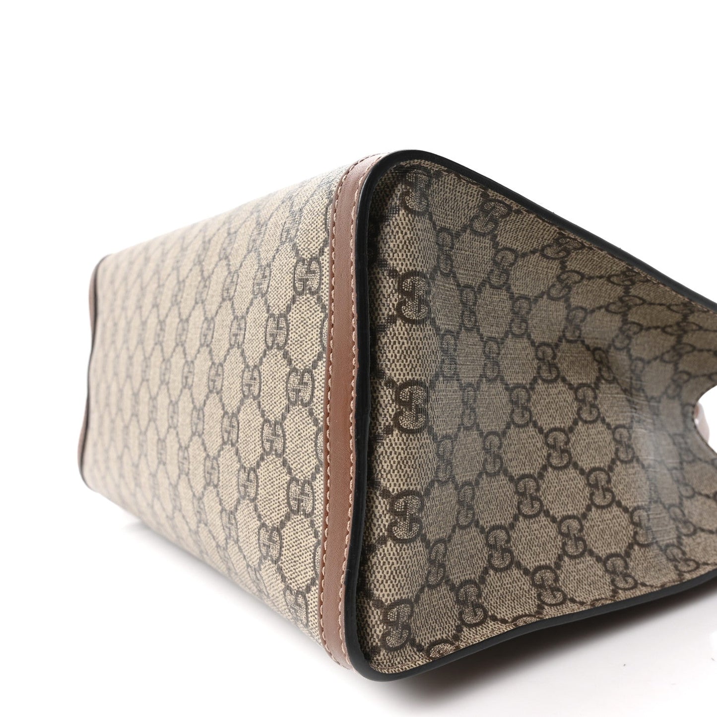 GG Supreme Monogram Medium Padlock Tote Beige Cuir