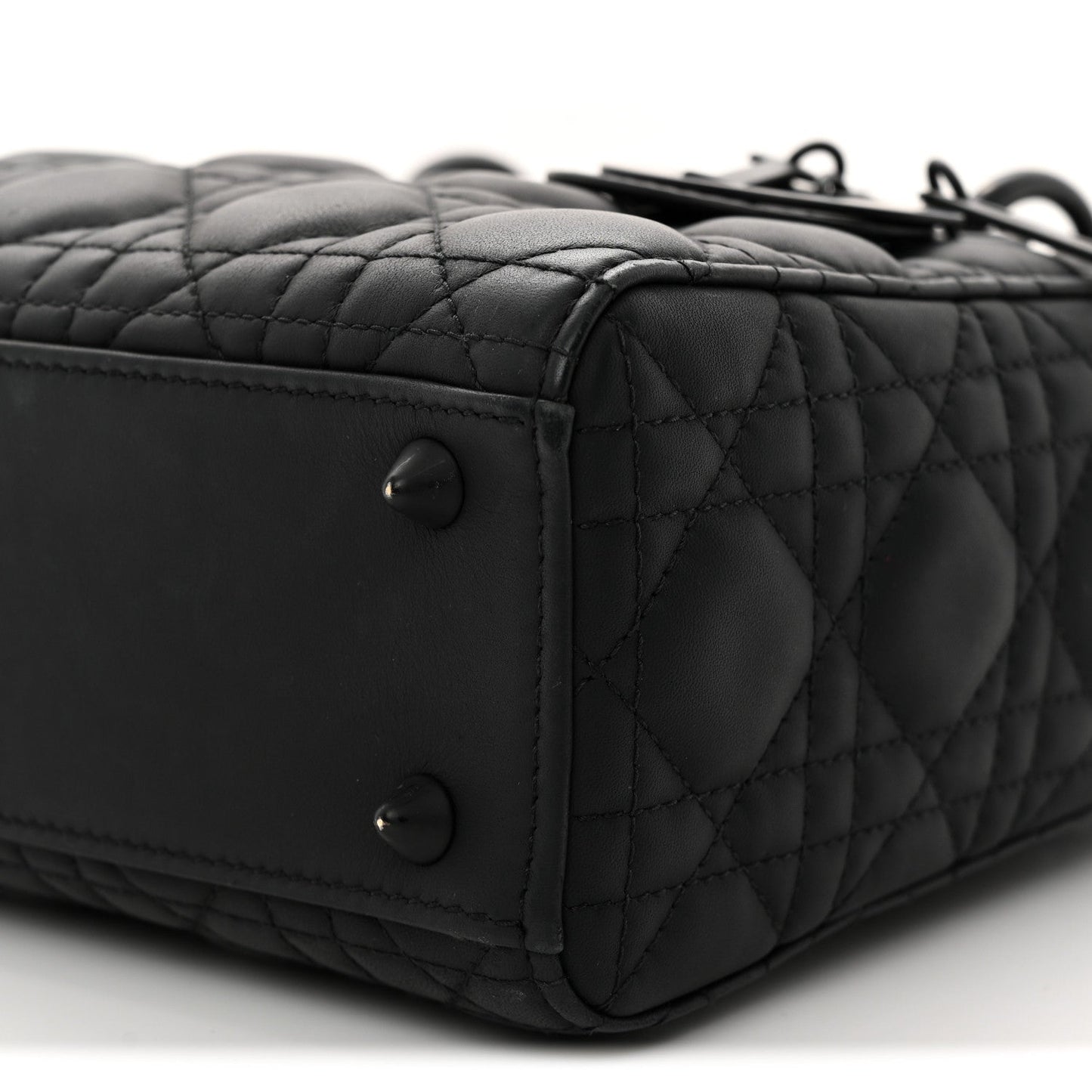 Ultra Matte Calfskin Cannage Small My ABCDior Lady Dior Black