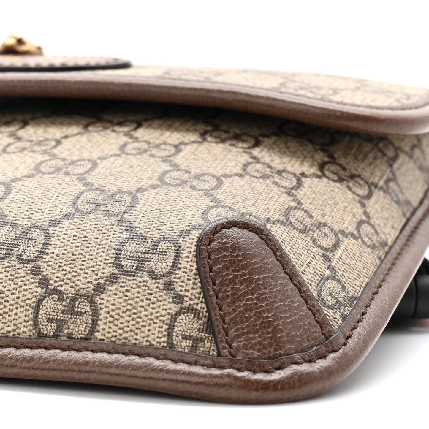 GG Supreme Monogram Neo Vintage Web Belt Bag Brown