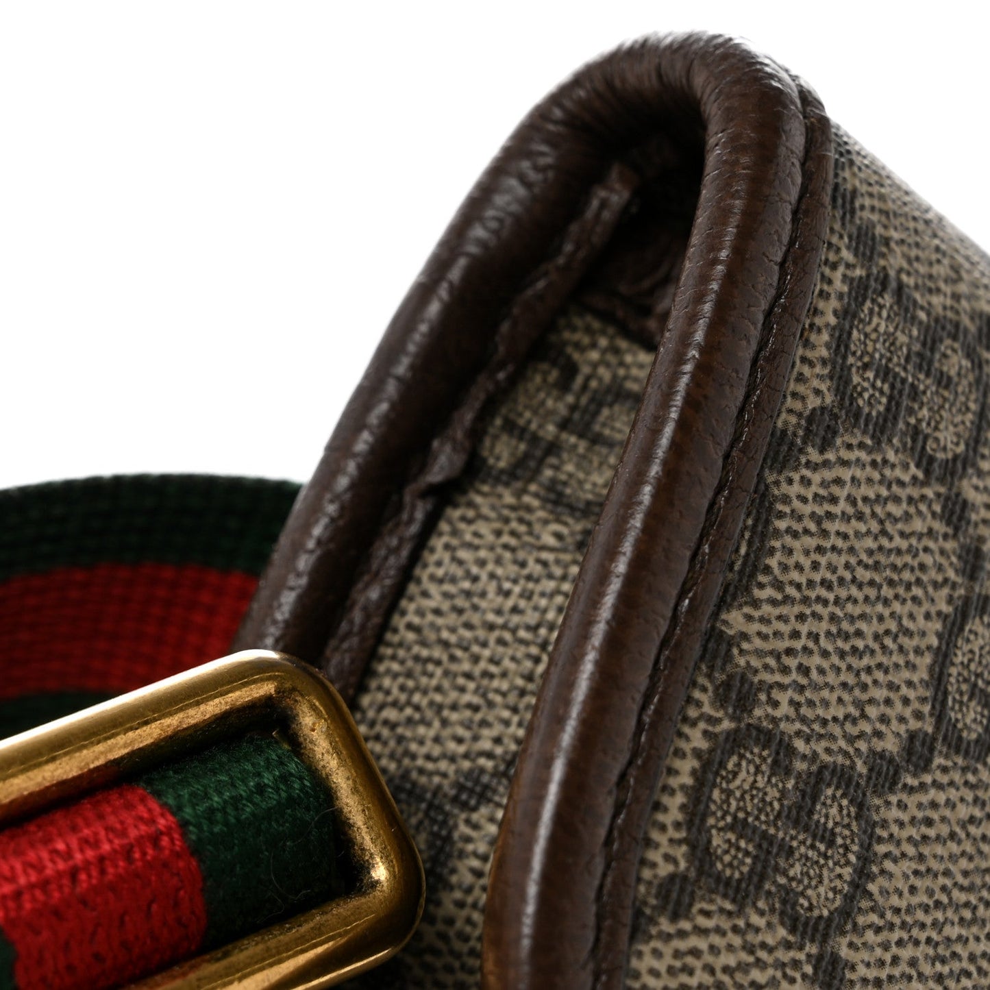 GG Supreme Monogram Neo Vintage Web Belt Bag Brown