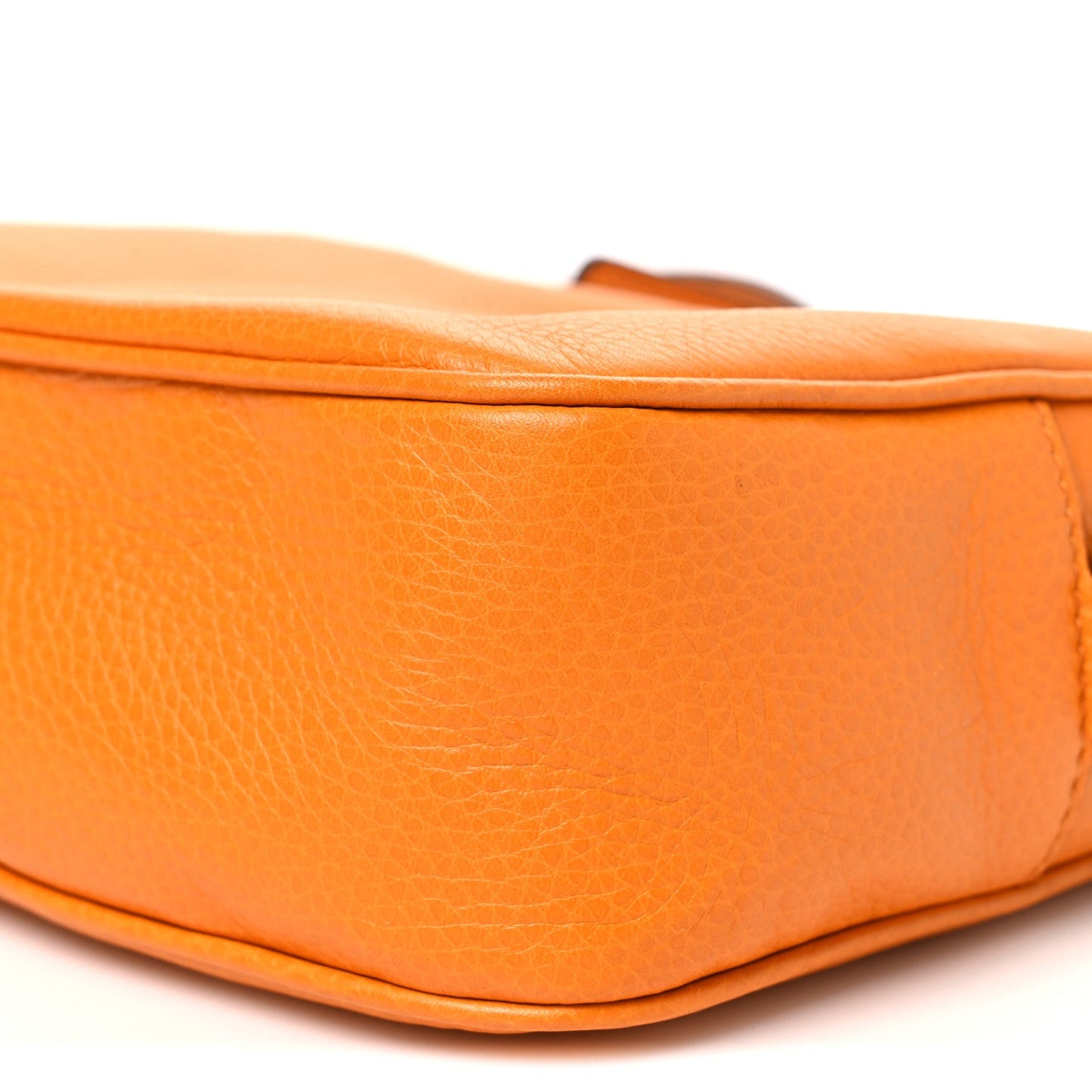 Pebbled Calfskin Small Soho Disco Bag Curcuma