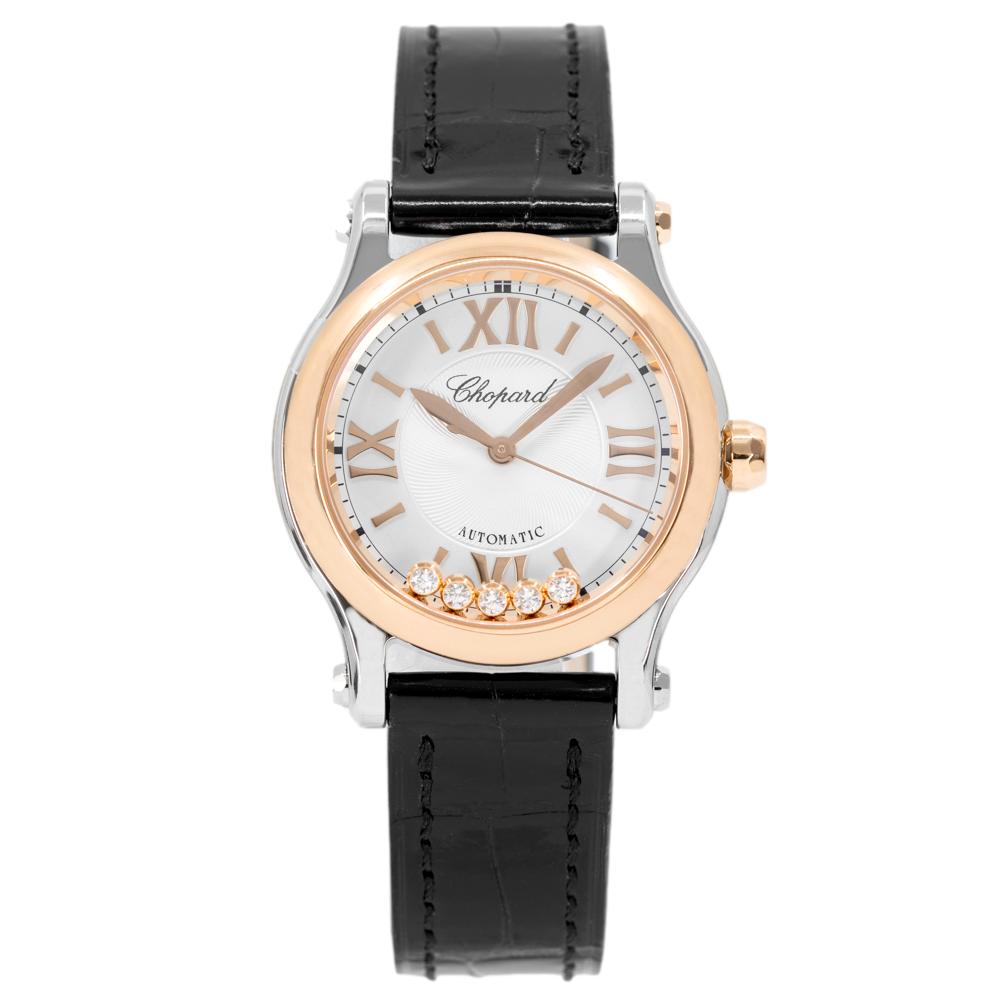 Chopard Ladies 278573-6013 Happy Sport White Dial Watch