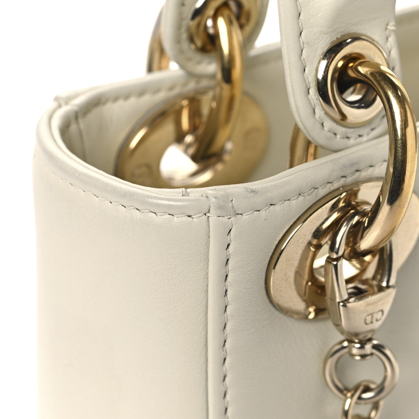Calfskin Niki De Saint Phalle Dioramour Mini Supple Lady Dior White Multicolor