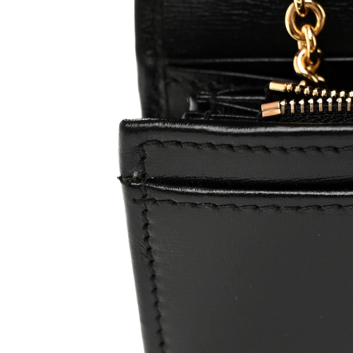 Calfskin Jackie 1961 Chain Wallet Black Black