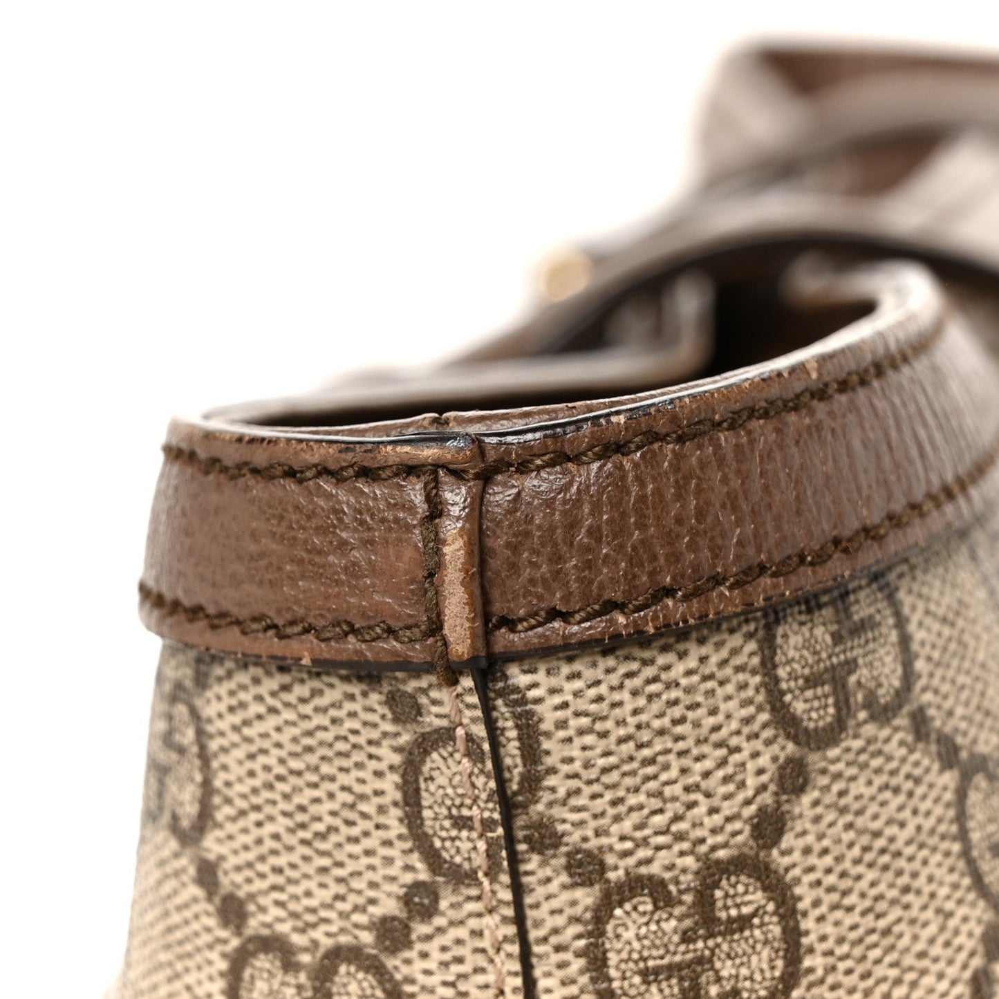 GG Supreme Monogram Medium Ophidia Shopping Tote Brown