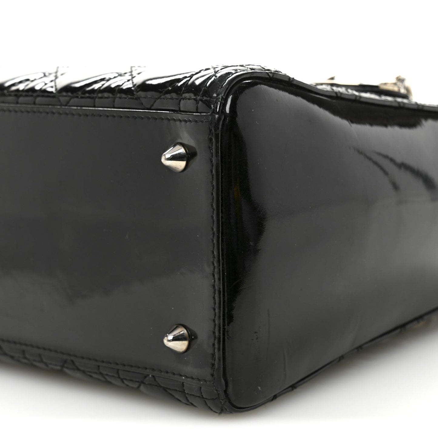 Patent Cannage Medium Lady Dior Black