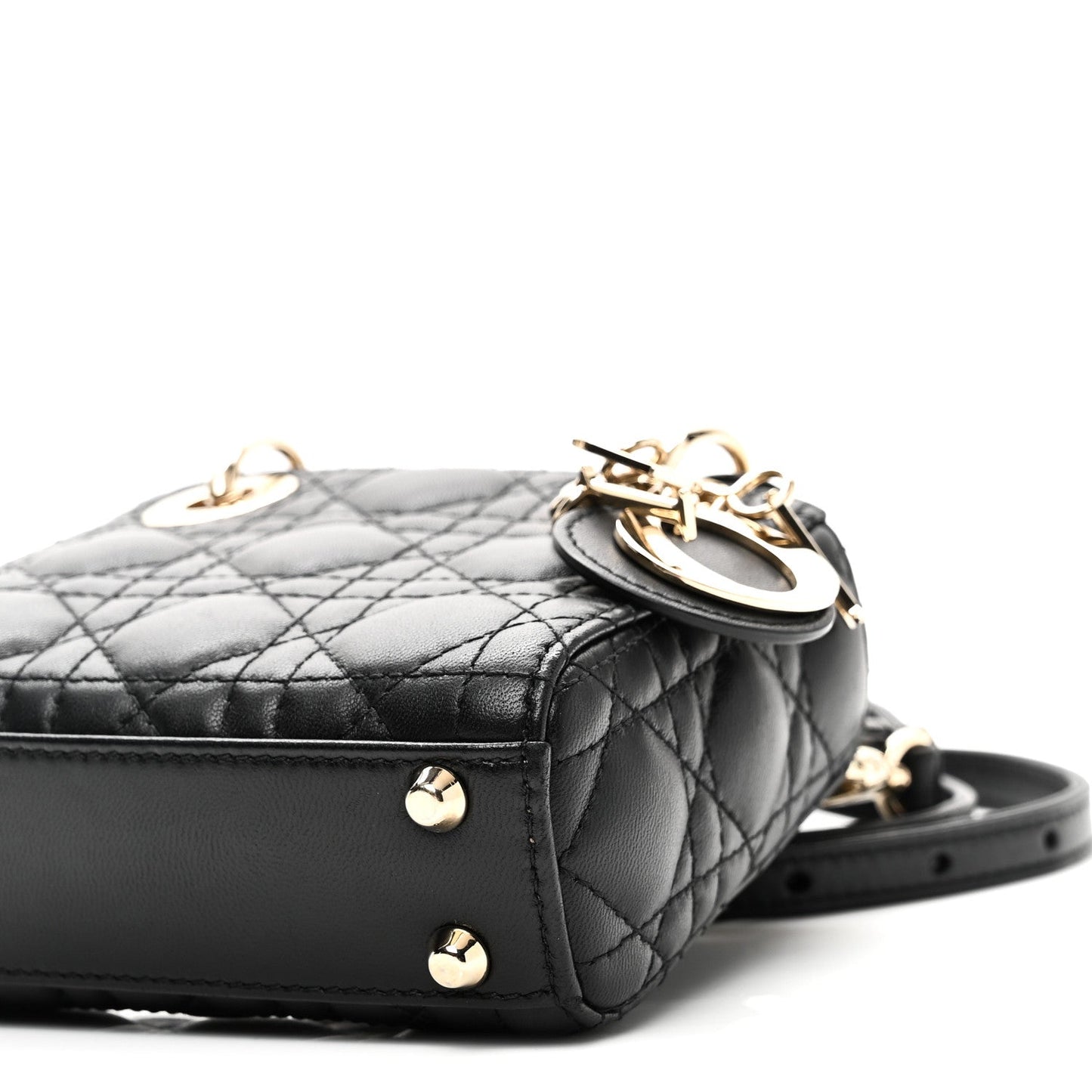 Lambskin Cannage Micro Lady Dior Black