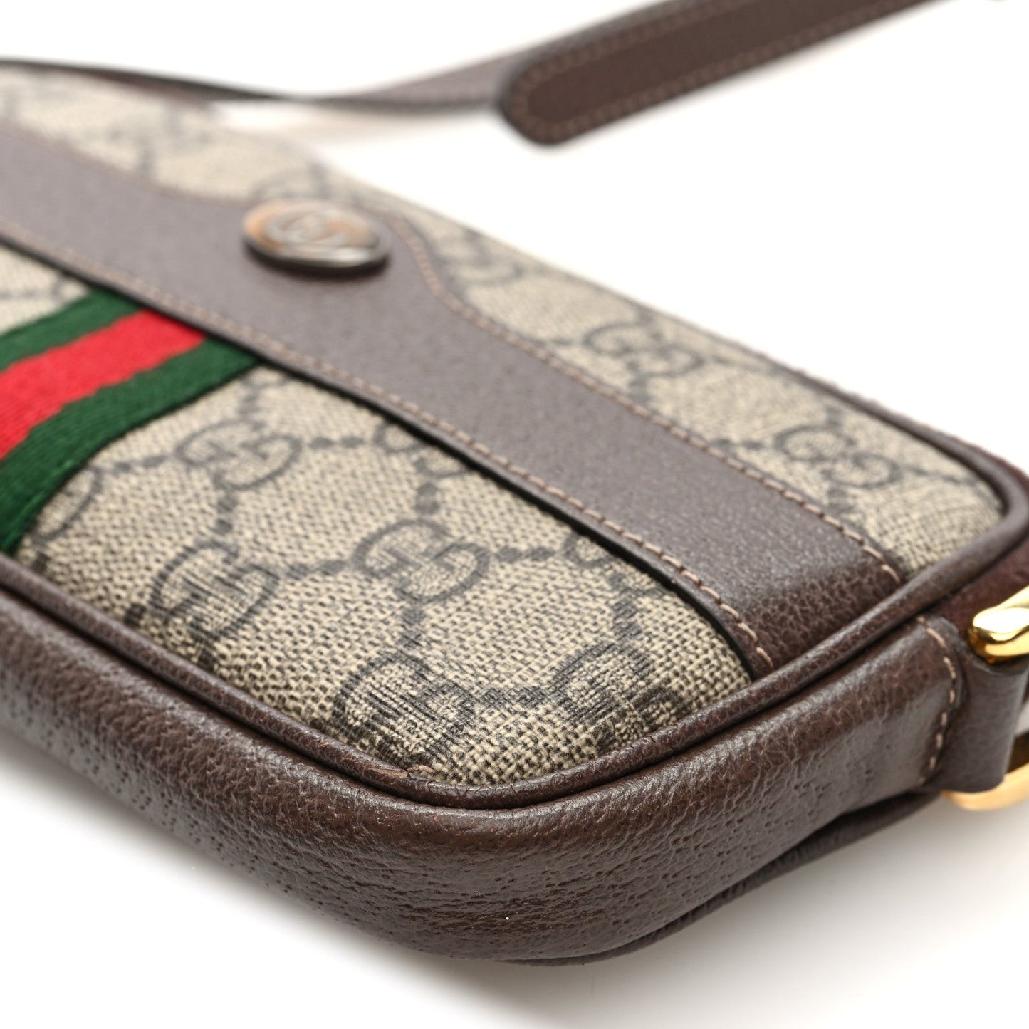 GG Supreme Monogram Web Mini Ophidia GG Bag Brown