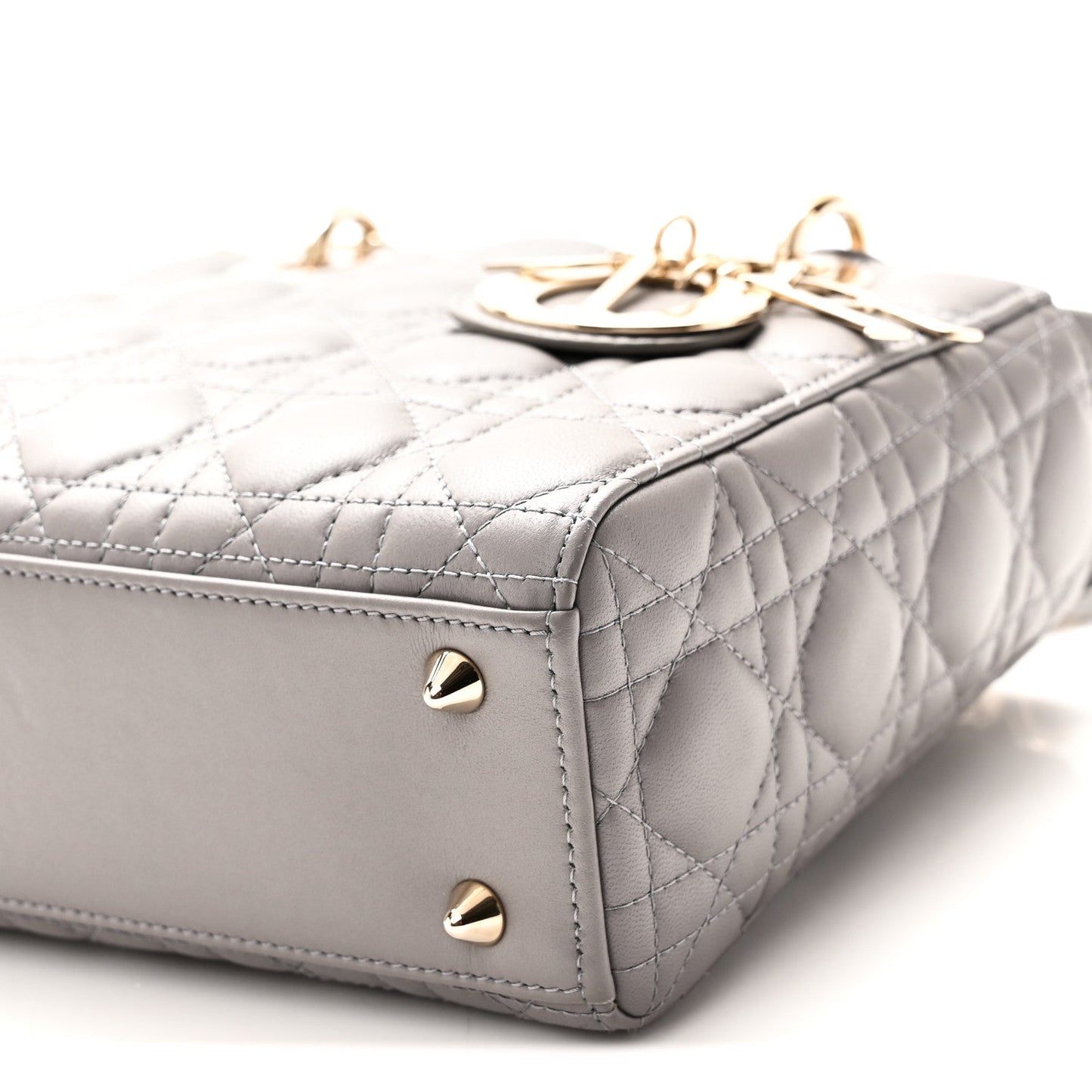 Lambskin Cannage Small My ABCDior Lady Dior Grey