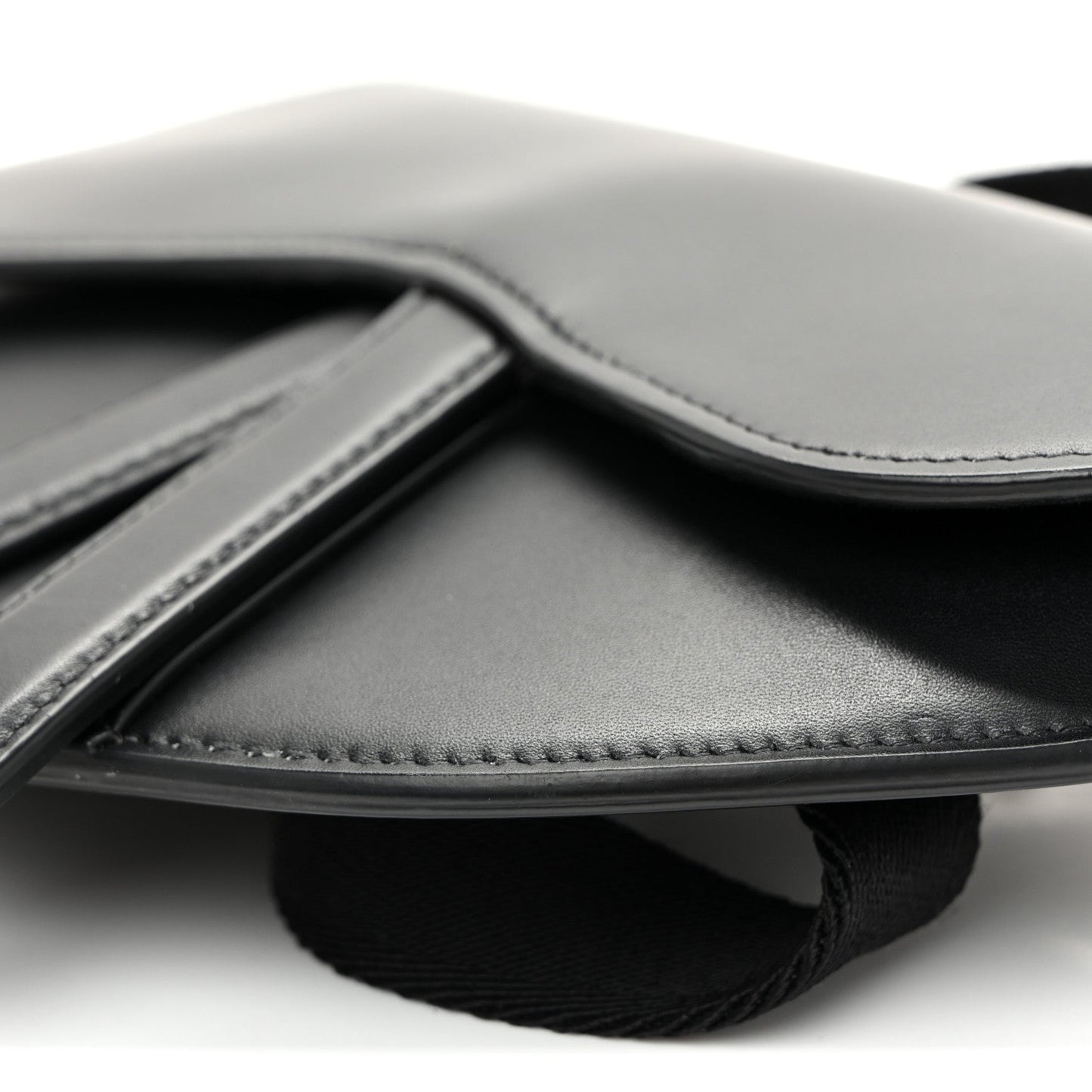 Calfskin Saddle Belt Bag Black