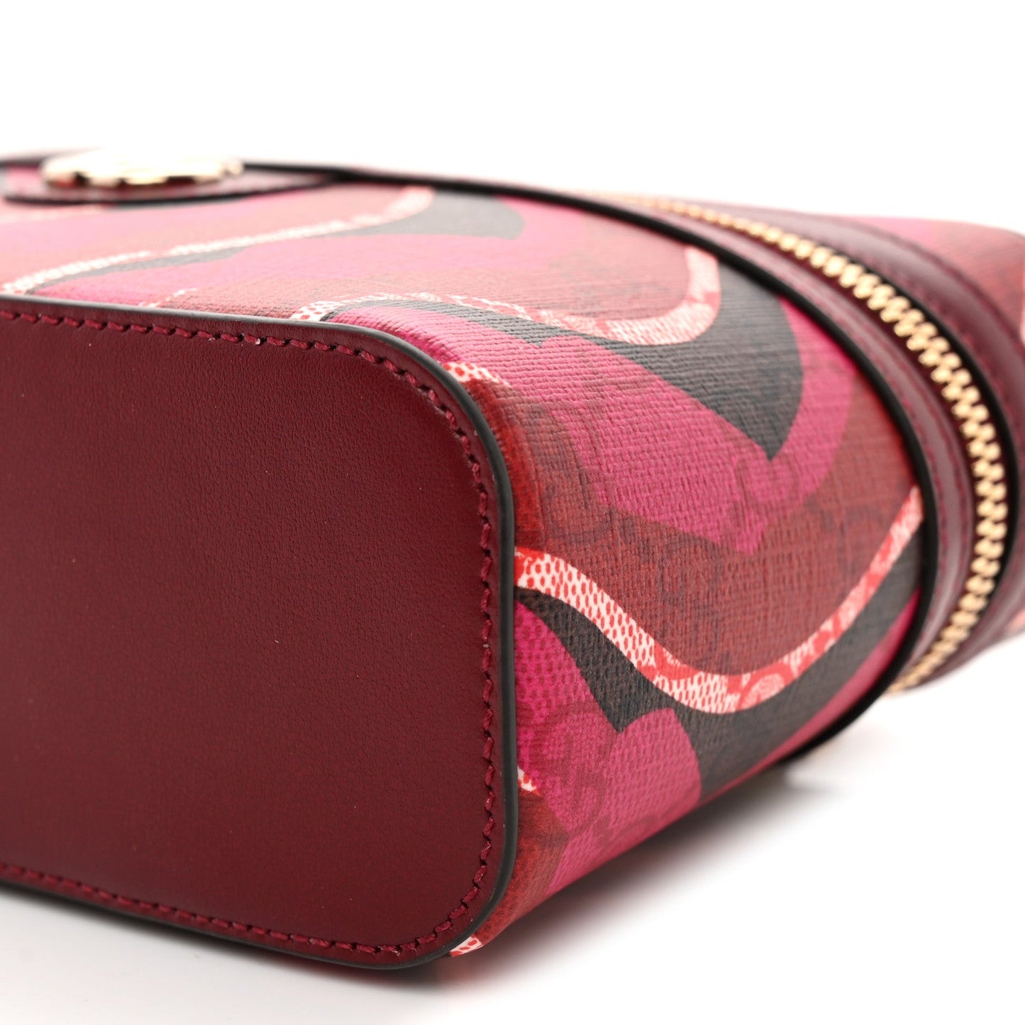 GG Supreme Monogram Canvas Lunar New Year Shoulder Bag Red Pink Multicolor