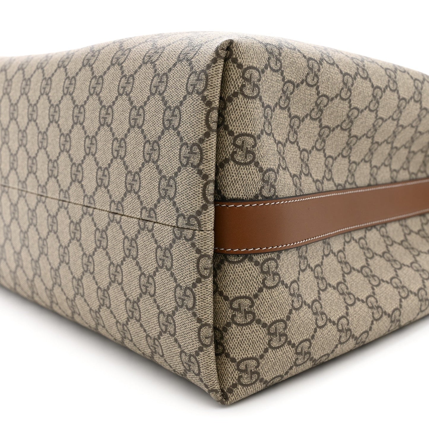GG Icon Monogram Padlock Shoulder Bag Beige Dark Brown
