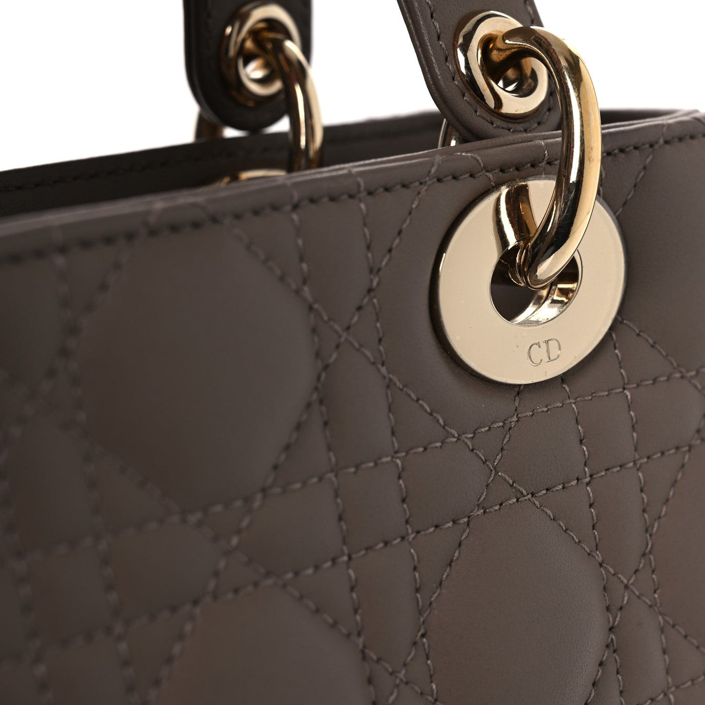 Lambskin Cannage Small My ABCDior Lady Dior Warm Taupe