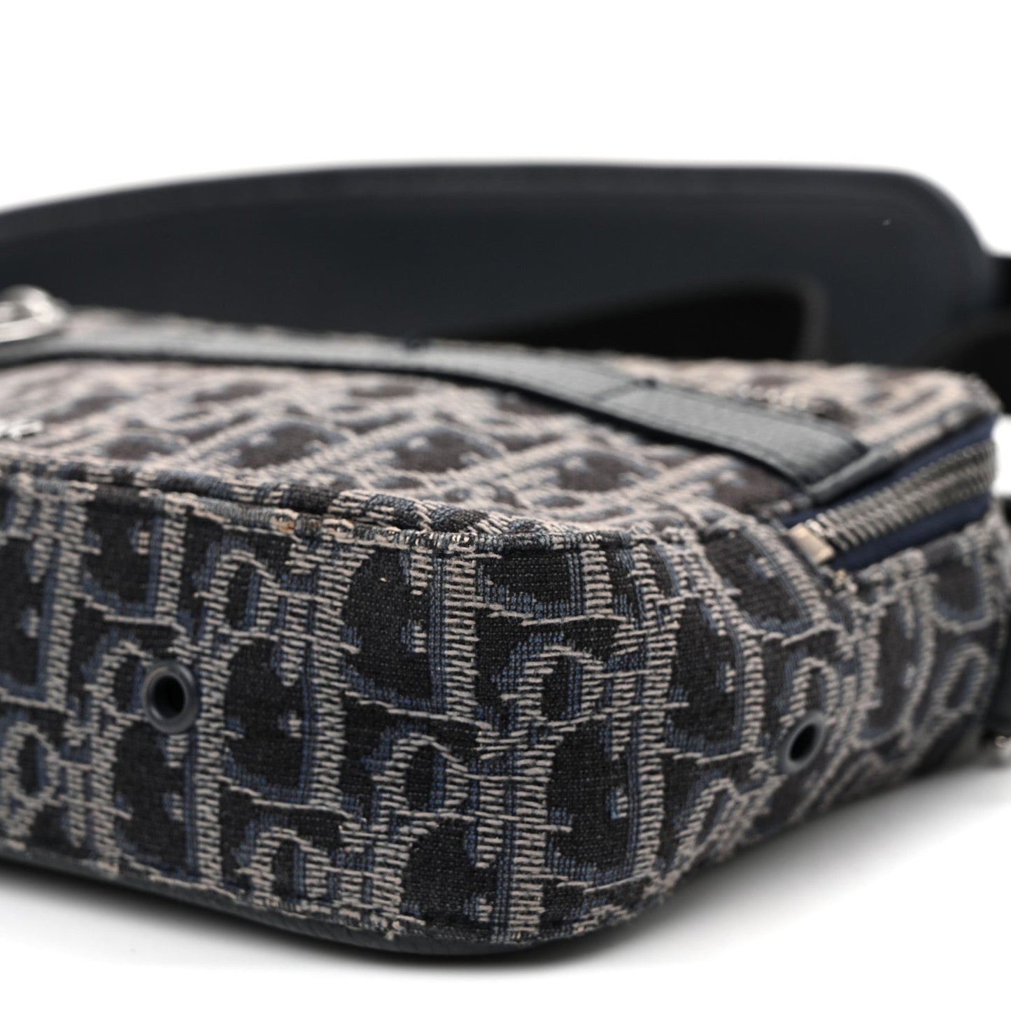 HOMME Oblique Jacquard Safari Messenger Navy Blue