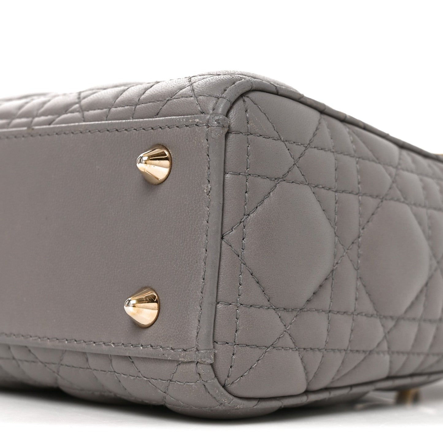 Lambskin Cannage Small My ABCDior Lady Dior Grey
