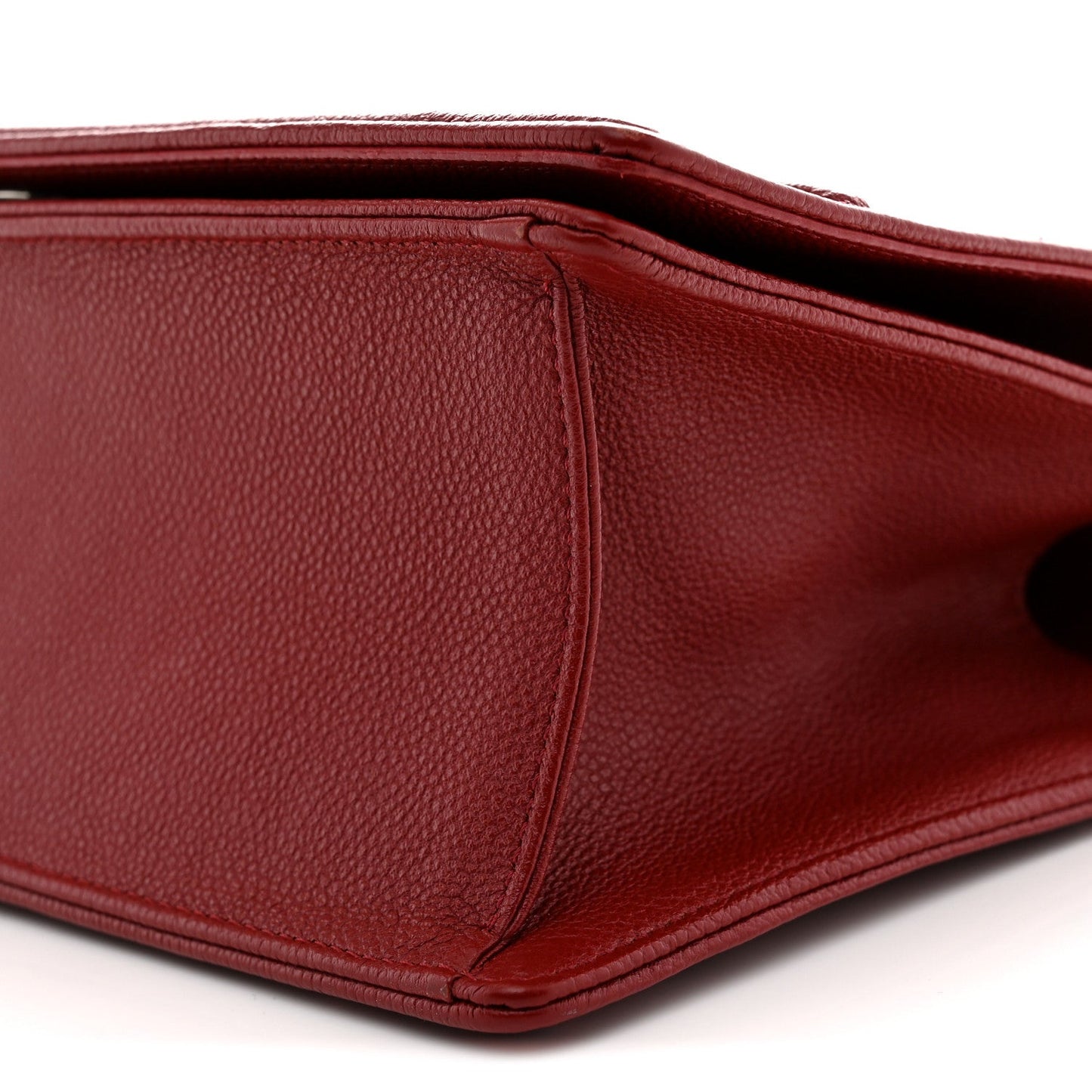 Grained Calfskin Medium Diorama Flap Bag Red