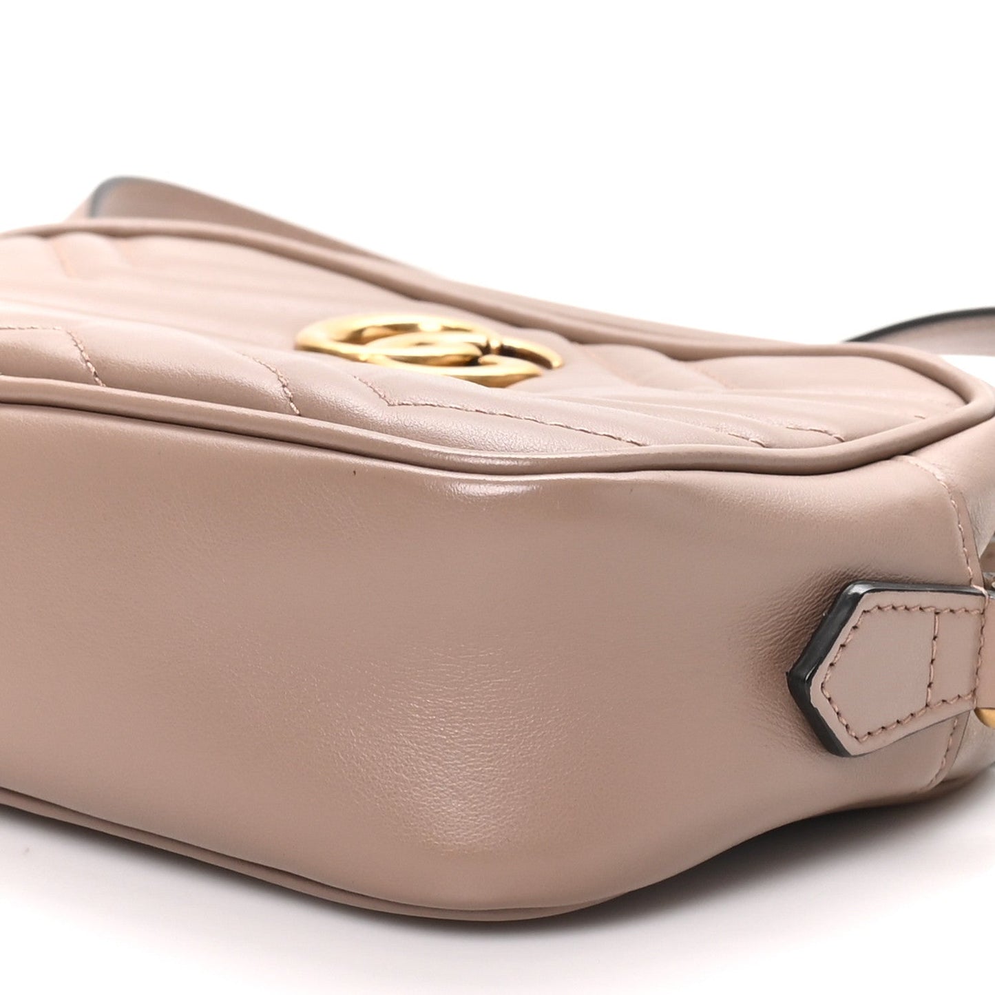 Calfskin Matelasse Mini GG Marmont Chain Shoulder Bag Porcelain Rose