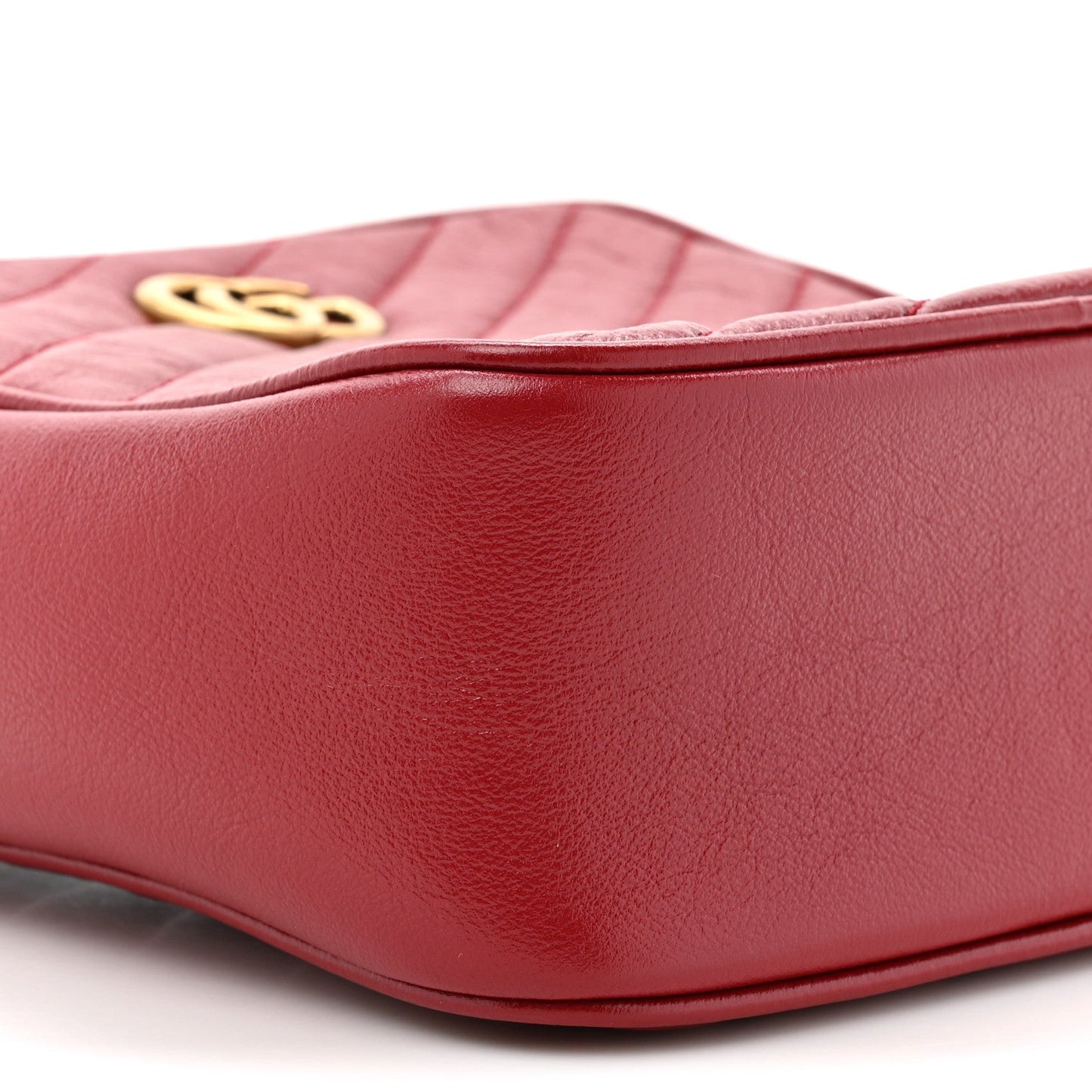 Azalea Calfskin Matelasse Diagonal Tall GG Marmont Crossbody Bag Romantic Cerise