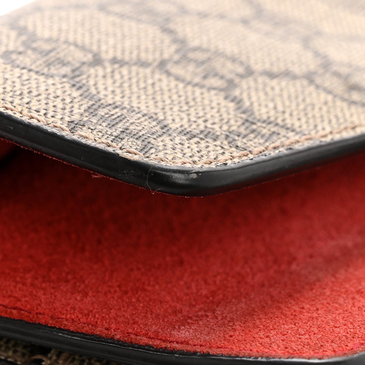 GG Supreme Monogram Suede Mini Dionysus Shoulder Bag Beige Ebony Vulcanic Red