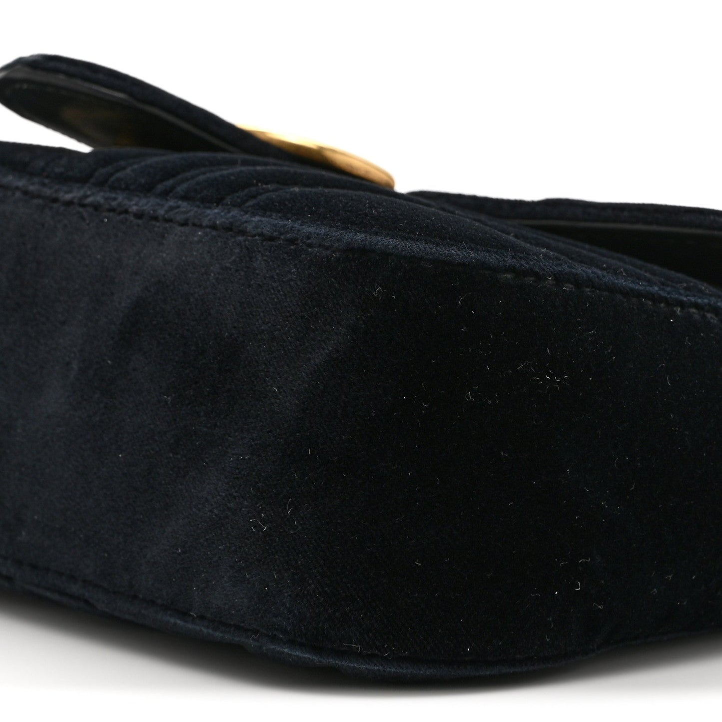 Velvet Matelasse Mini GG Marmont Shoulder Bag Black