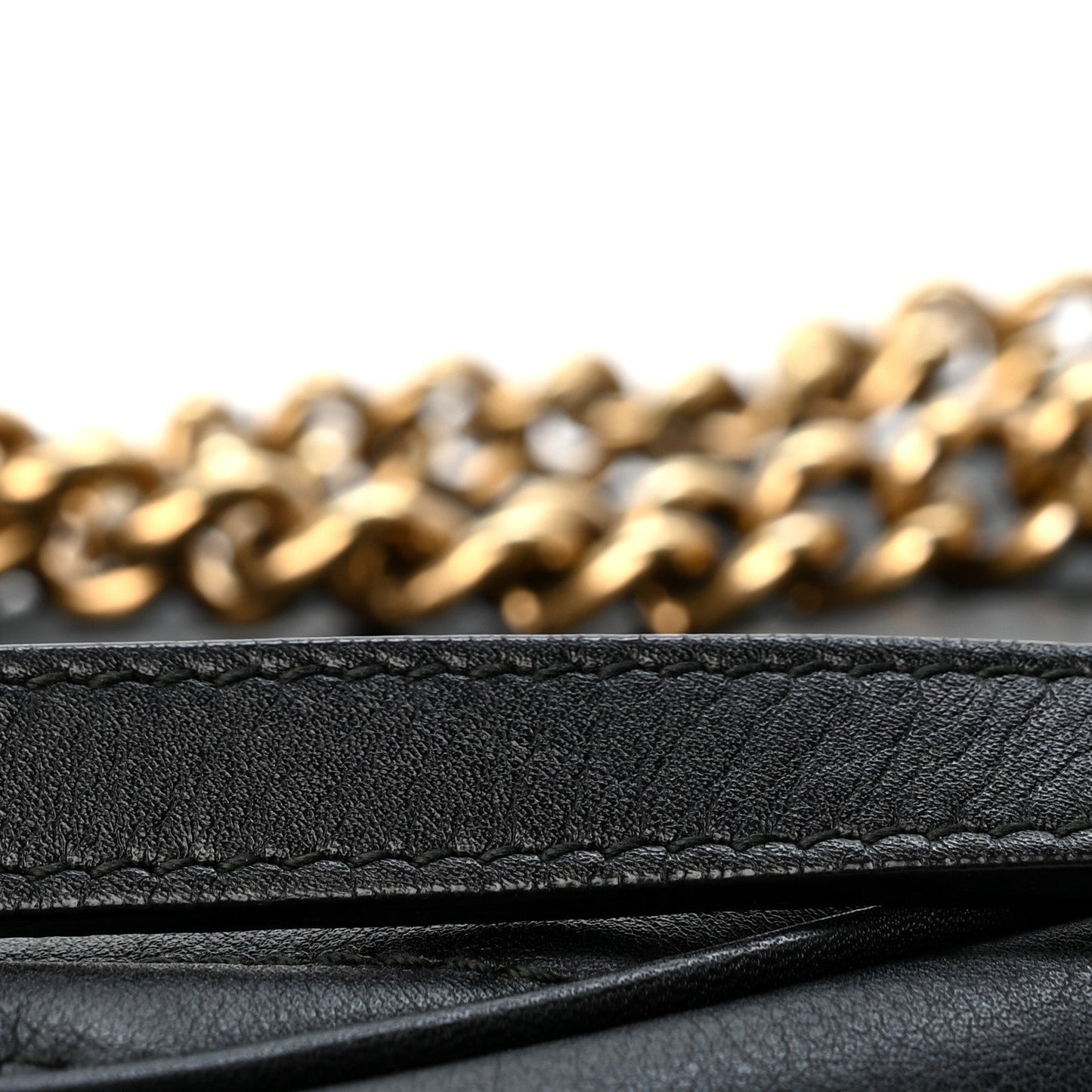 Calfskin Matelasse Small GG Marmont Shoulder Bag Black