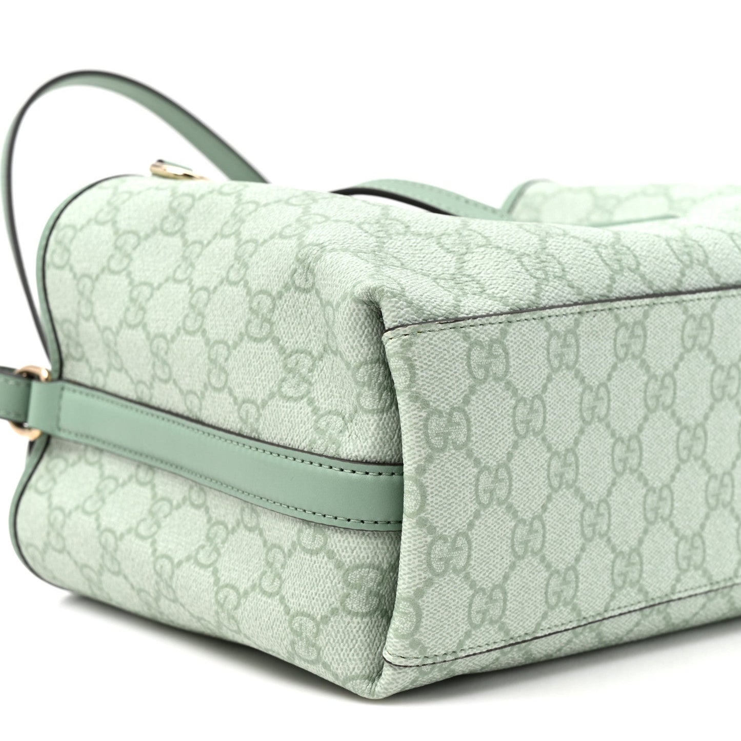 GG Supreme Monogram Emblem Medium Tote Bag Sage Green