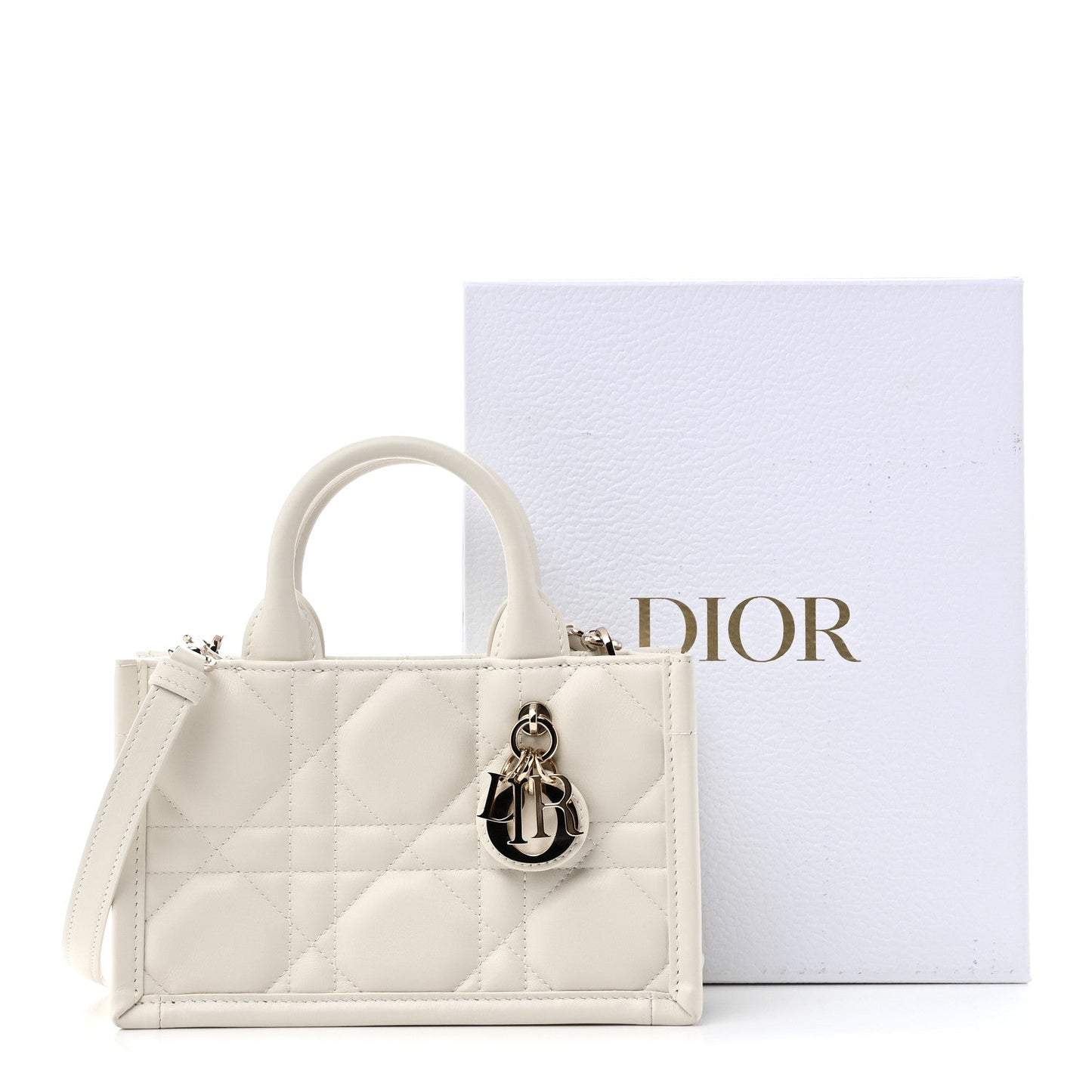 Calfskin Macrocannage Mini Book Tote Latte