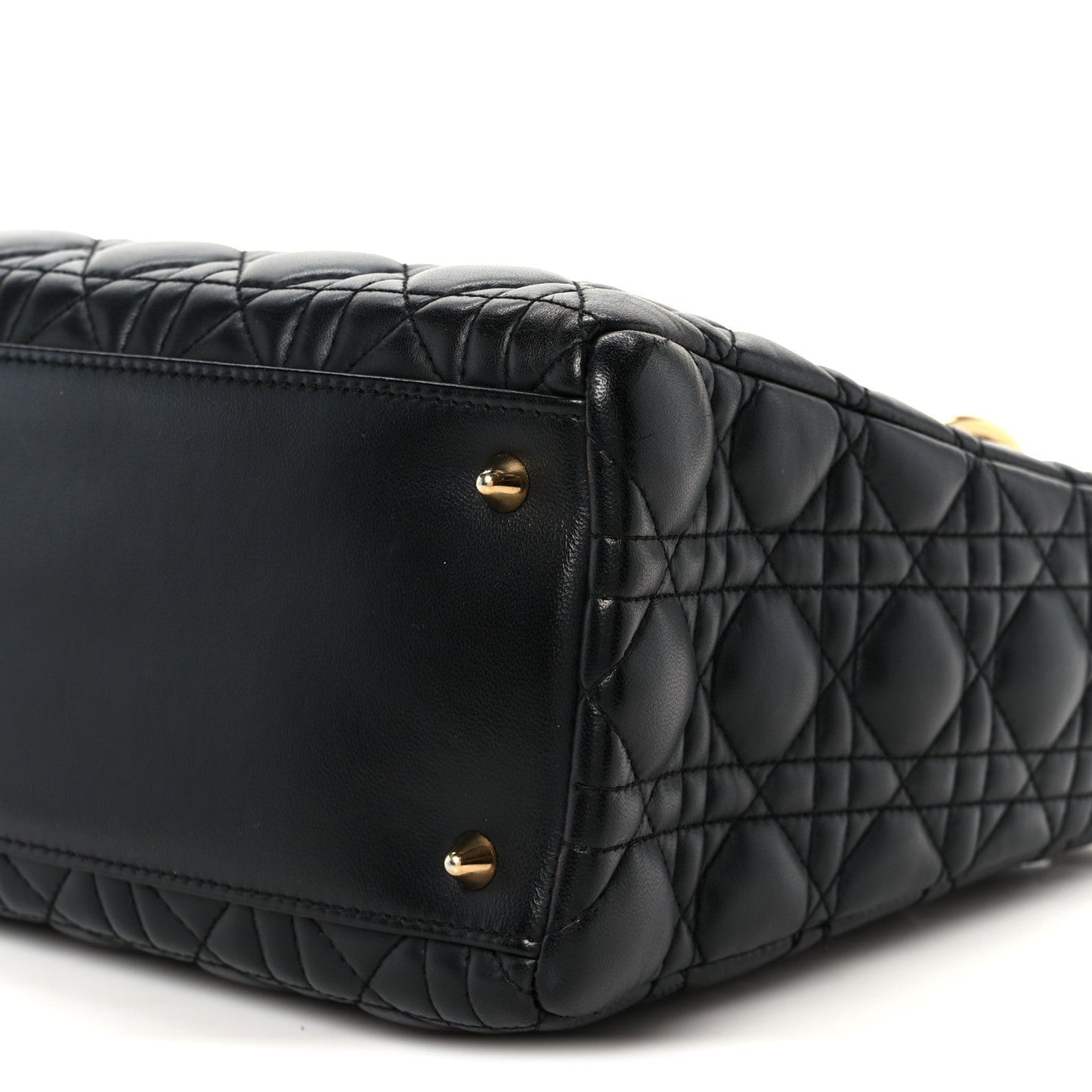 Lambskin Cannage Medium Lady Dior Black