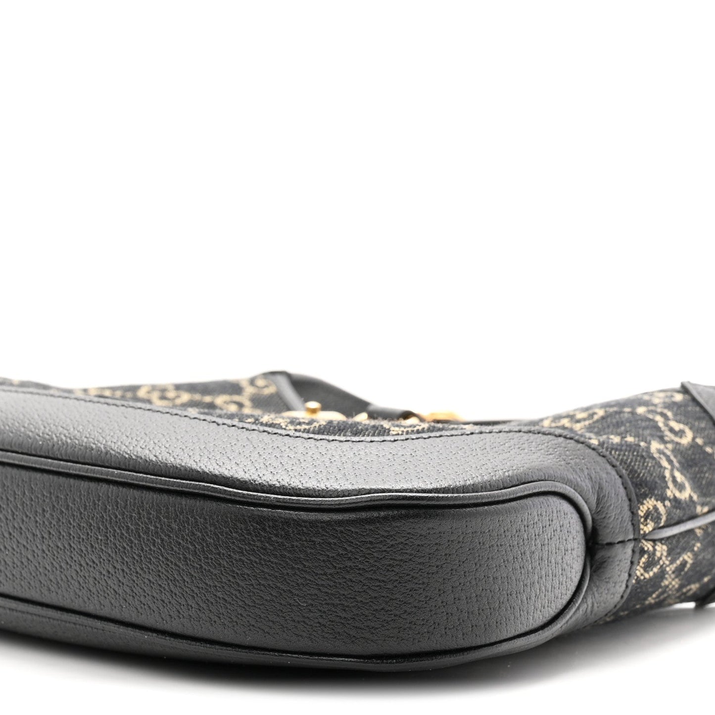 Jacquard Denim GG Monogram Small Jackie 1961 Hobo Black Ivory