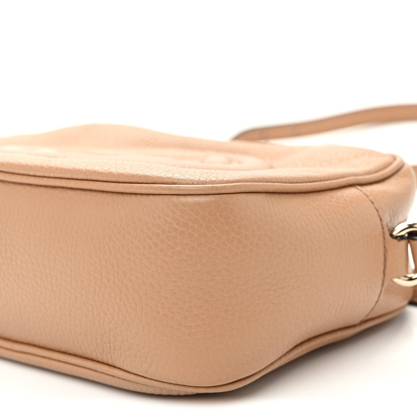 Pebbled Calfskin Small Soho Disco Bag Rose Beige