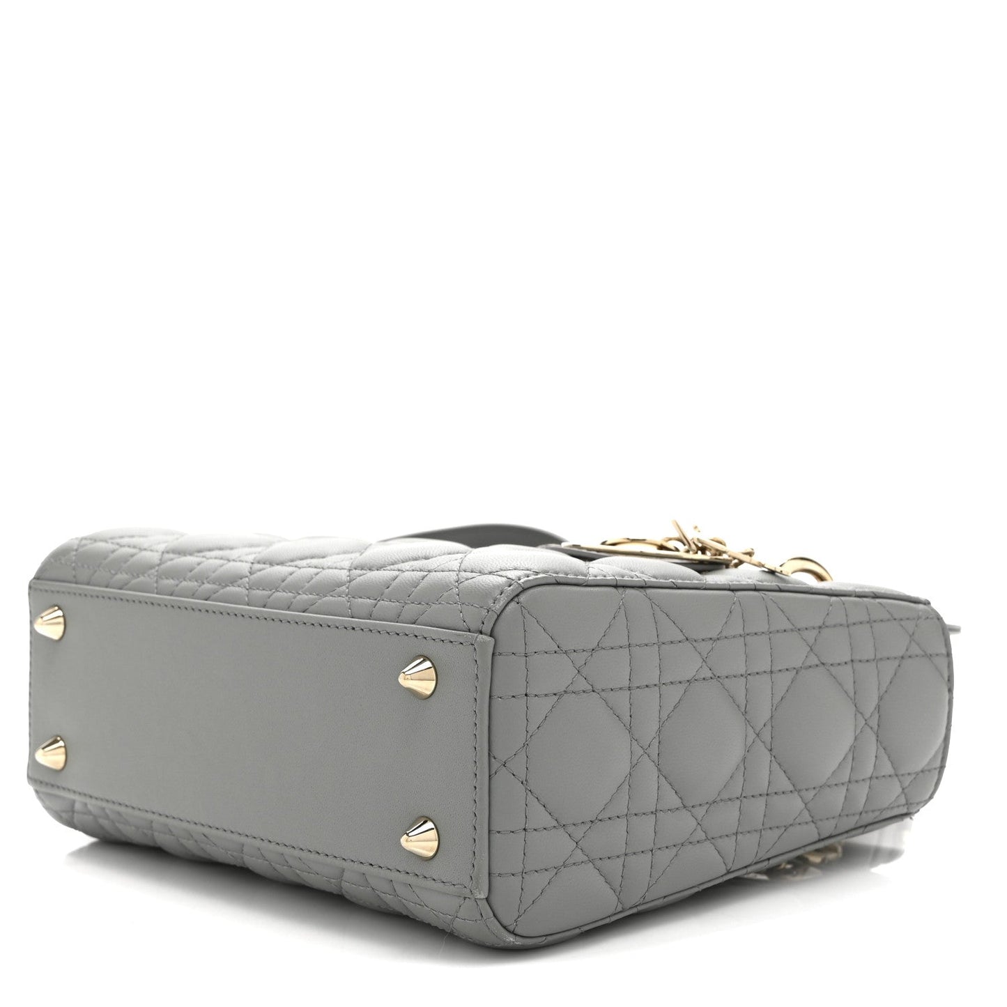Lambskin Cannage Small My ABCDior Lady Dior Grey