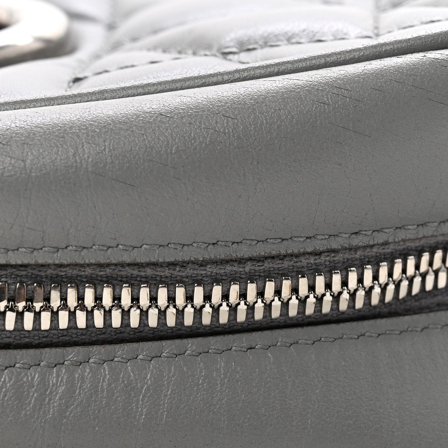 Calfskin Matelasse Aria Small GG Marmont Chain Shoulder Bag Deep Grey