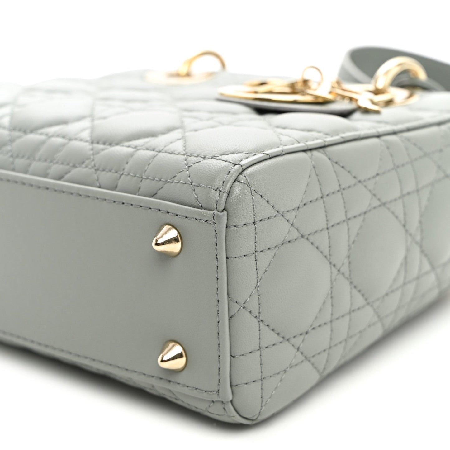 Lambskin Cannage Small My ABCDior Lady Dior Grey