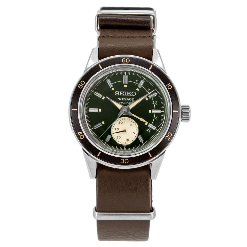 Seiko Men's SSA451J1 Presage Green Dial Watch