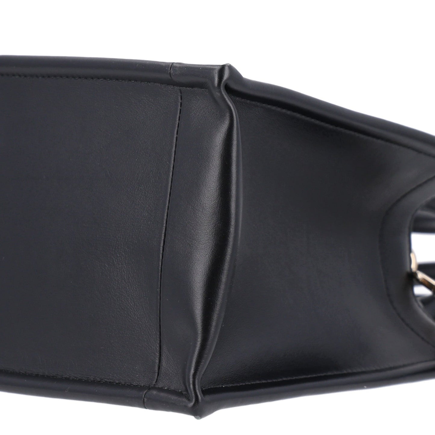 Calfskin Macro Cannage Small Book Tote Black