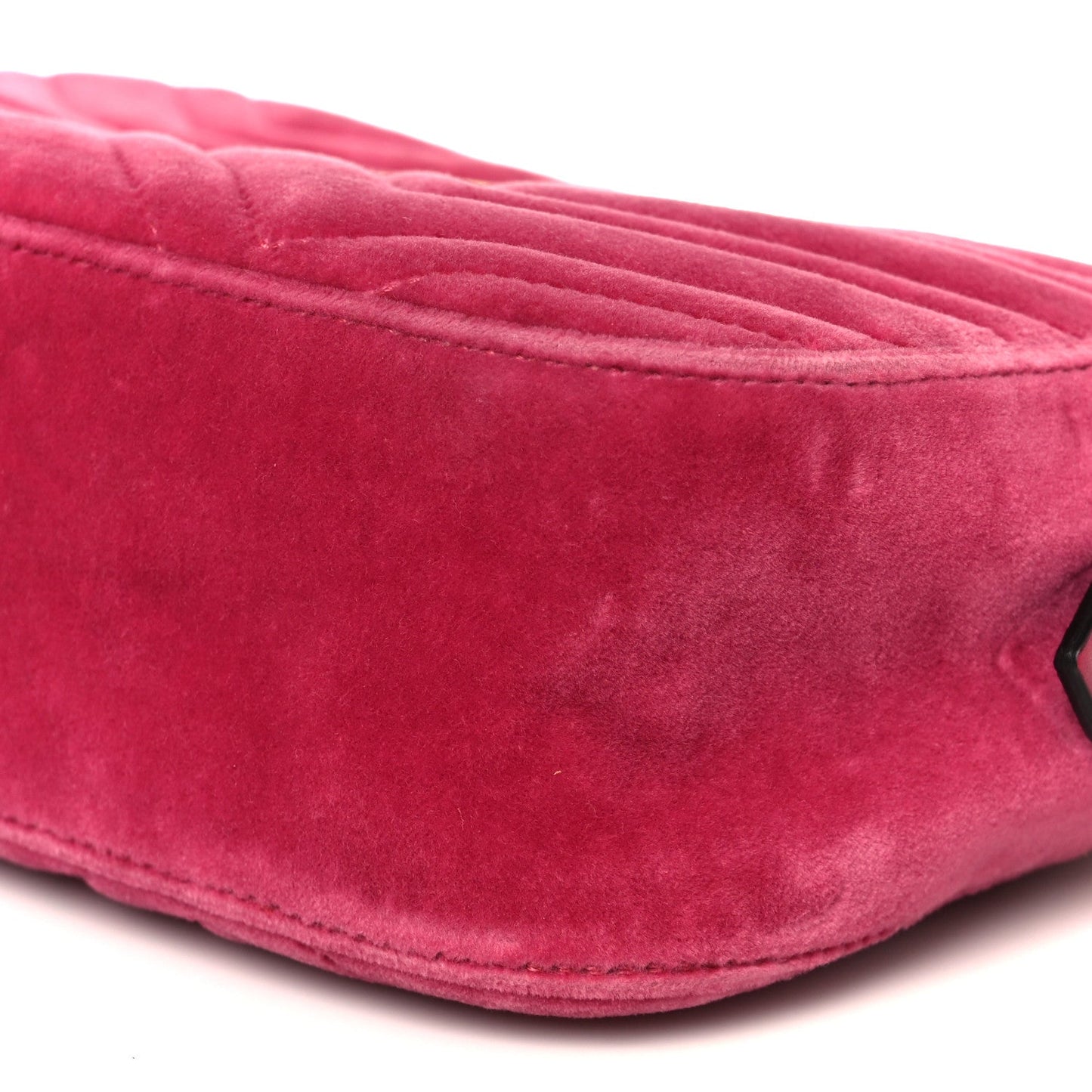 Velvet Matelasse Small GG Marmont Chain Shoulder Bag Light Raspberry Rose