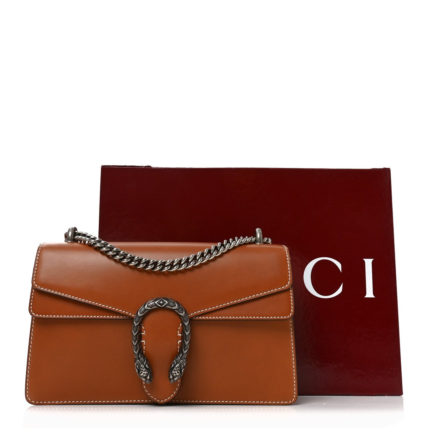 Calfskin Small Dionysus Shoulder Bag Harness Brown