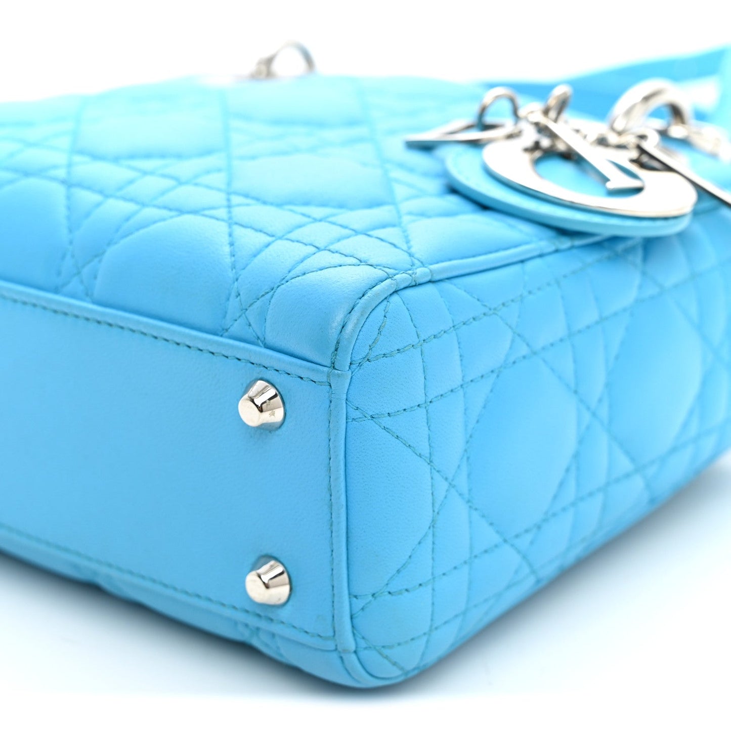 Lambskin Cannage Mini Lady Dior Blue