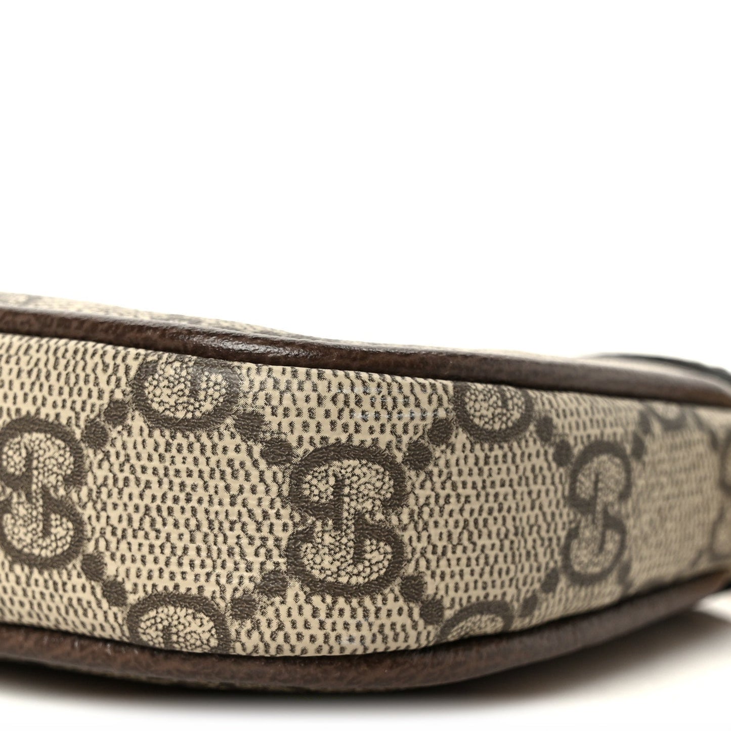 GG Supreme Monogram Textured Dollar Calfskin Mini Ophidia Chain Bag Beige Ebony