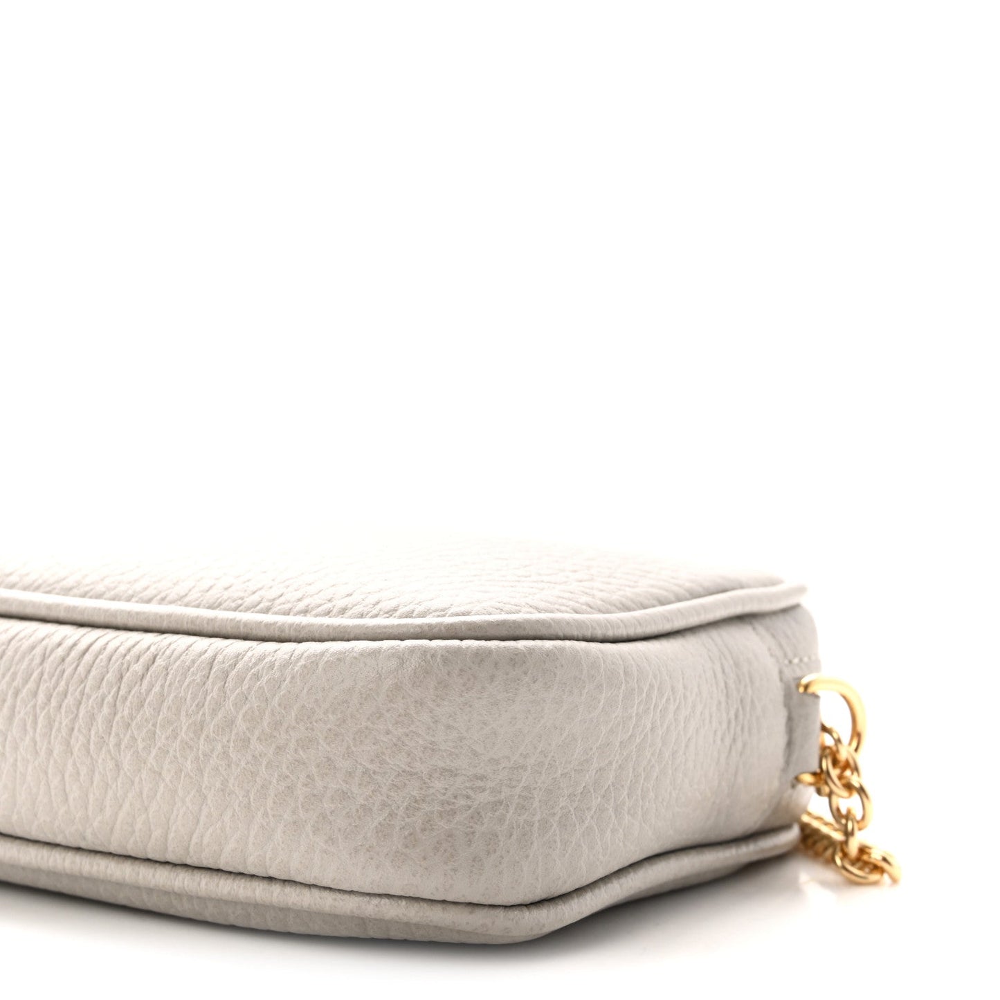 Dollar Calfskin Super Mini GG Marmont Chain Shoulder Bag Deep Grey