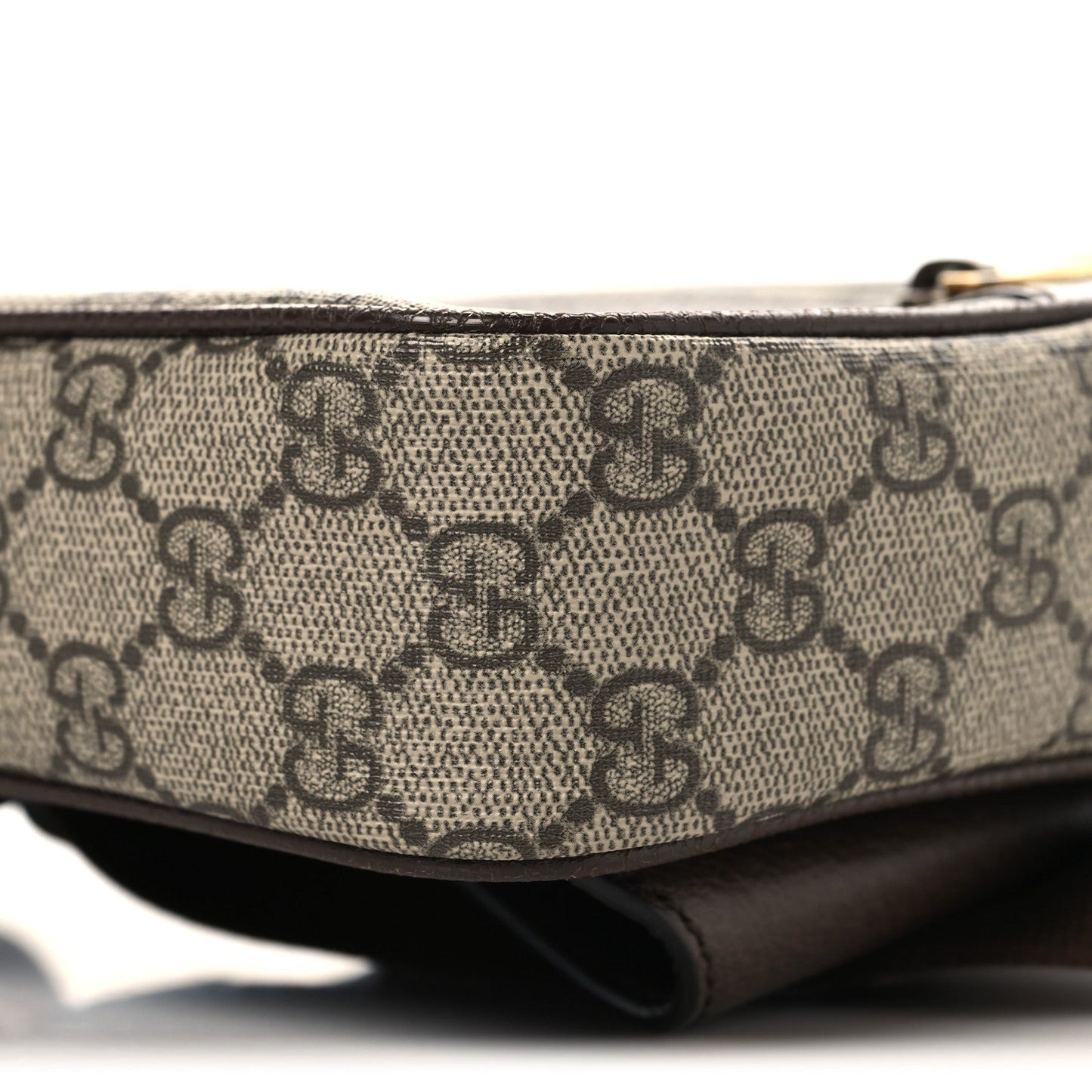 Soft GG Supreme Monogram Medium Ophidia Belt Bag Dark Brown
